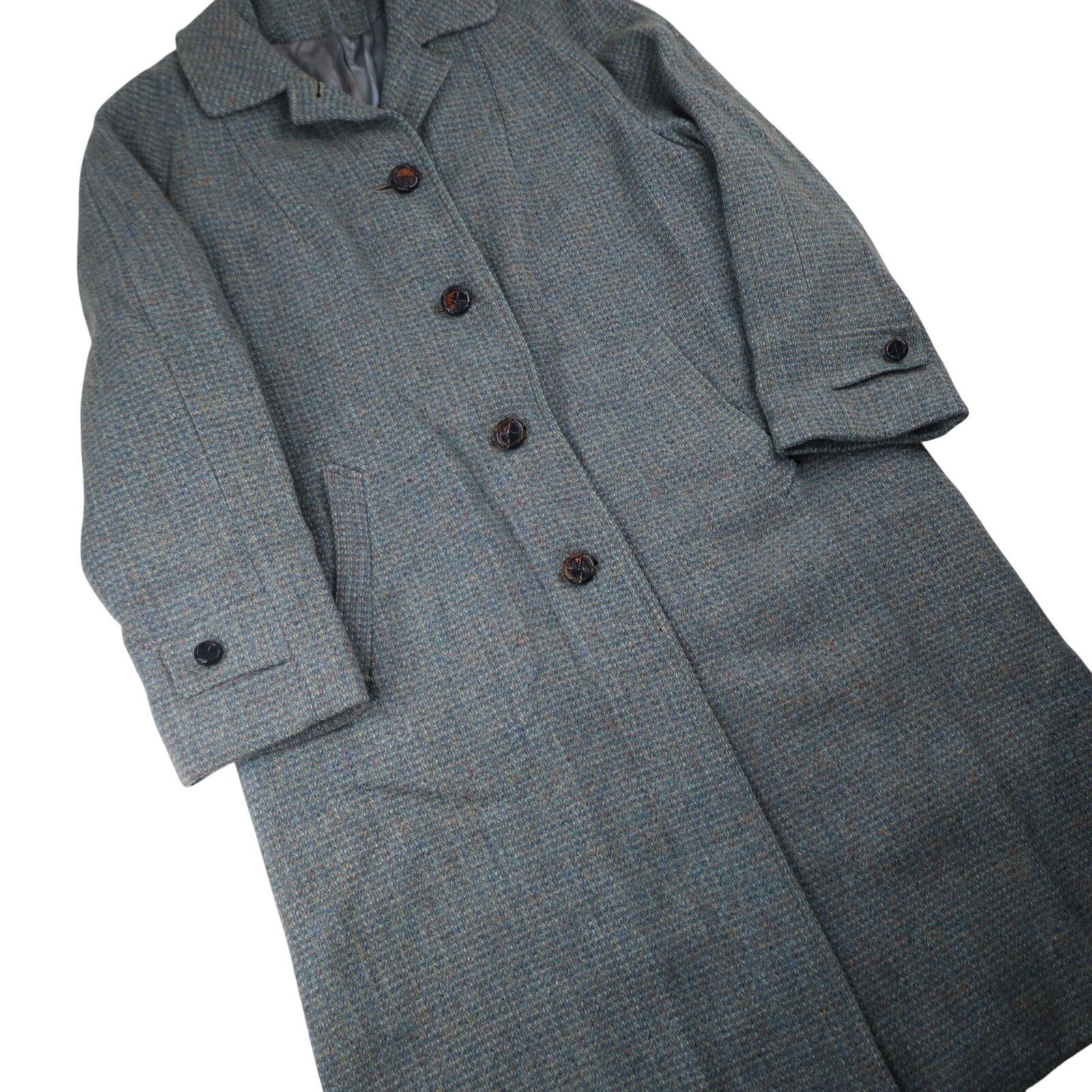Harris Tweed × Vintage Vintage Harris Tweed for Tar-Shire Overcoat Size L / US 10 / IT 46 - 3 Thumbnail