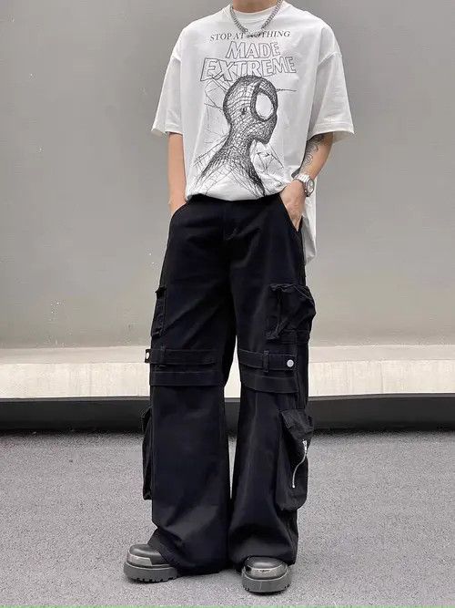 Japanese Brand Misuzu x Nana Black High Street Vintage Loose Casual Pants Size US 32 / EU 48 - 4 Thumbnail