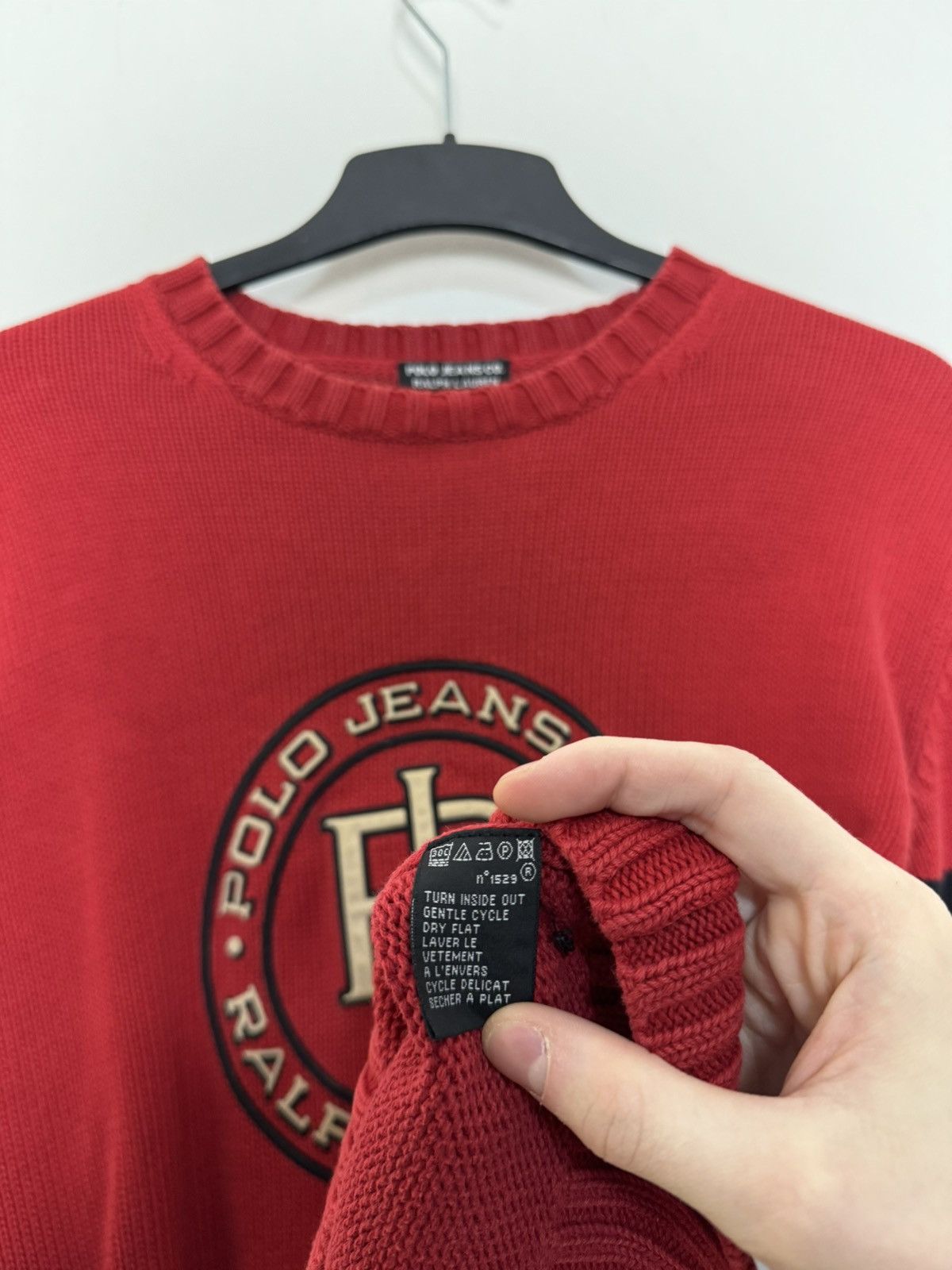 Ralph Lauren Vintage Polo Ralph Lauren red sweater polo jeans co label Size US S / EU 44-46 / 1 - 7 Thumbnail