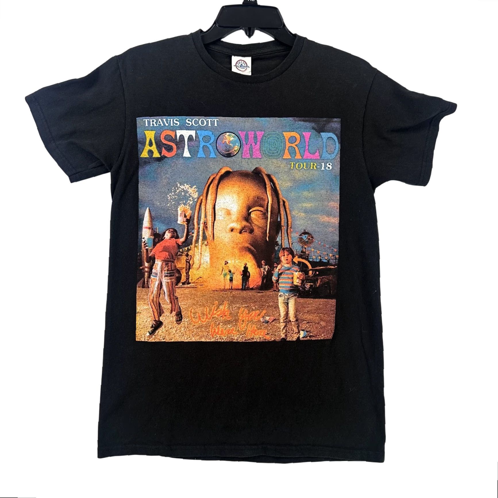 Delta Travis Scott Astroworld Shirt Mens Small Black Tour 2018 Wish You Were Here Tee Size US S / EU 44-46 / 1 - 2 Thumbnail