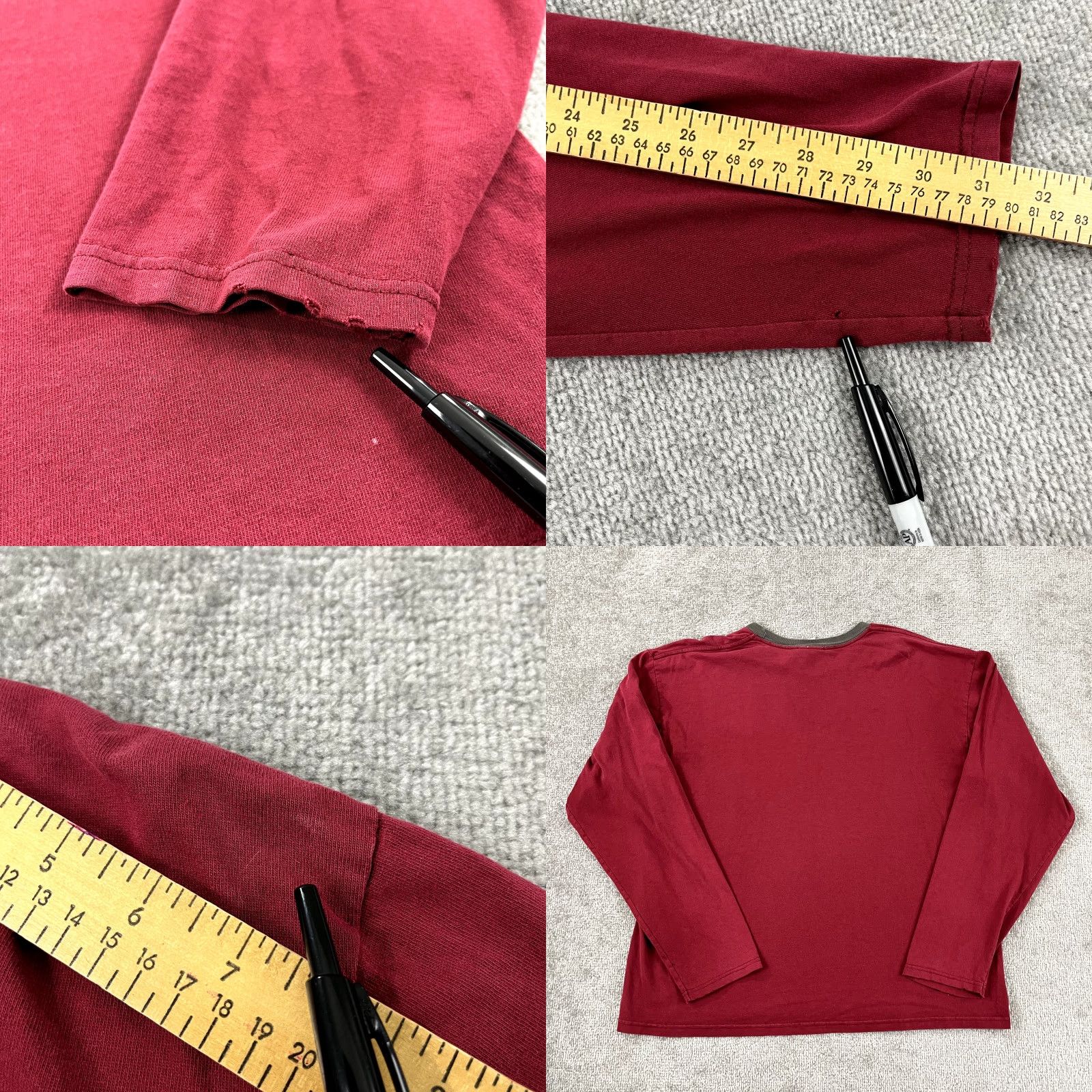 Nike VINTAGE Nike Crewneck Shirt Men Large Red Logo Distressed Y2K Classic Size US L / EU 52-54 / 3 - 8 Thumbnail