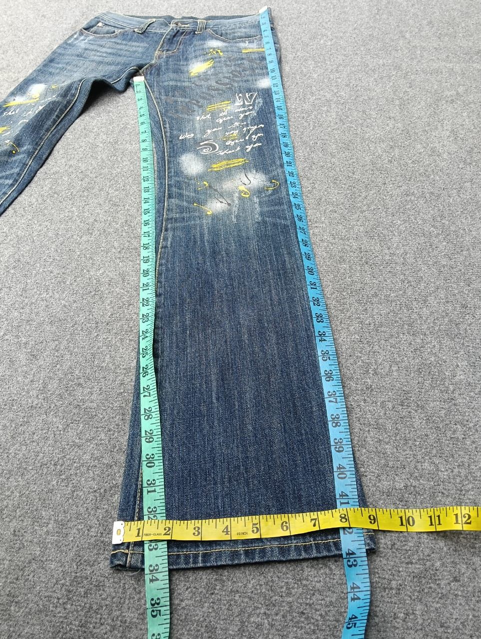 semanticdesign 🔥 Flare Semantic Design jeans with painted Graffiti.🔥 Size US 30 / EU 46 - 10 Thumbnail