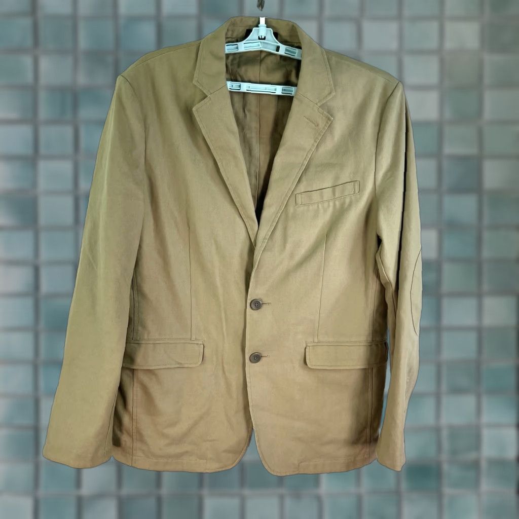 Vintage L.L. Bean Single-Breasted Sport Coat Blazer Mens Size 42T Beige Cotton Casual Business Size 42R - 1 Thumbnail
