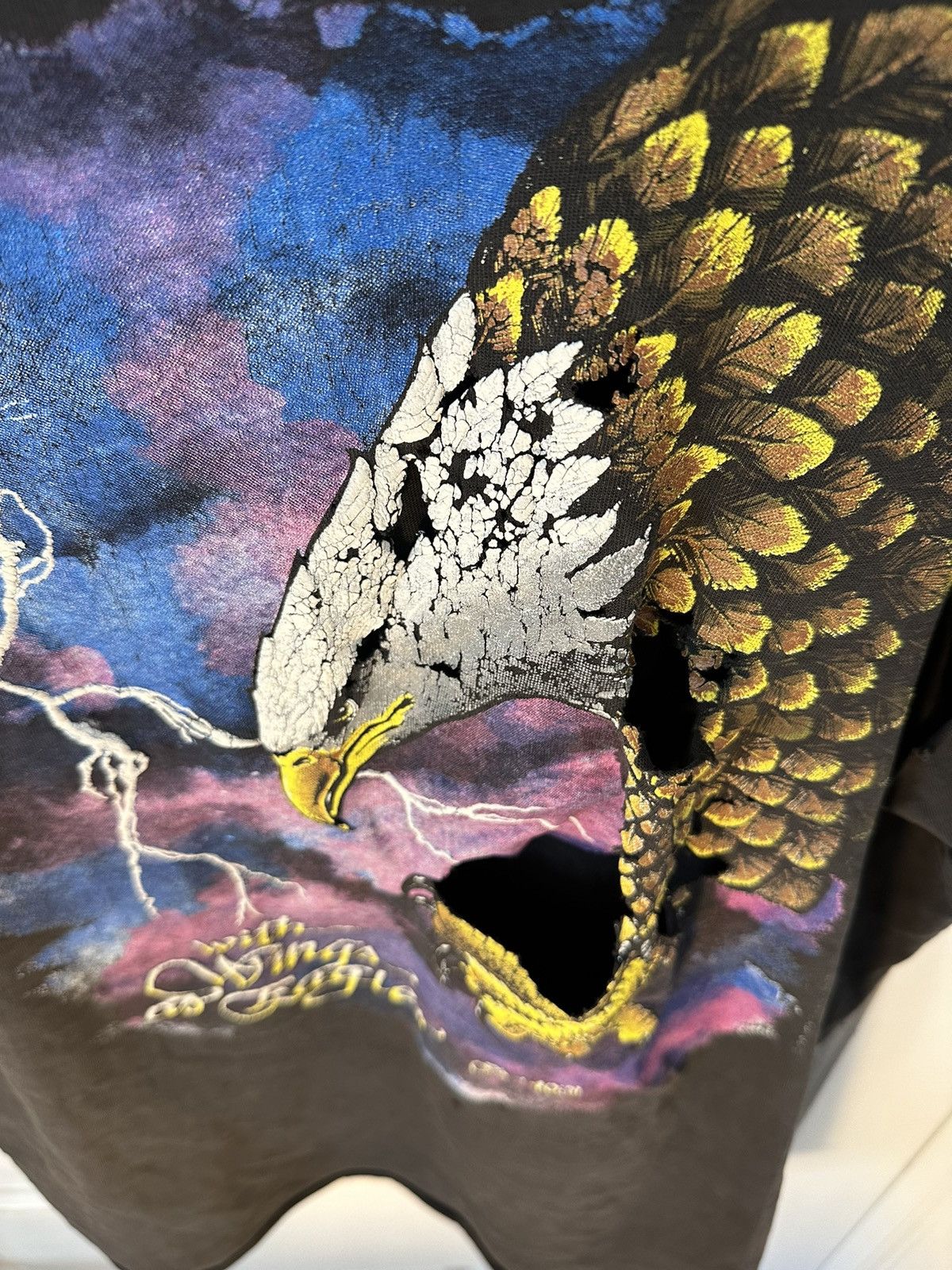 Vintage Vintage 1970s distressed eagle shirt Size US XL / EU 56 / 4 - 2 Thumbnail
