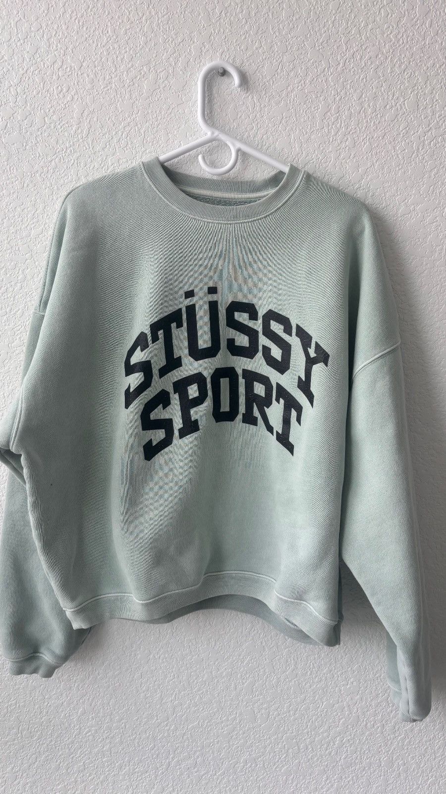 【STUSSY 24'】Stussy Big Crackle Sport Crew Stussy - CREWNECK BIG CRACKLE SPORT DARK GREEN – LE LABO STORE