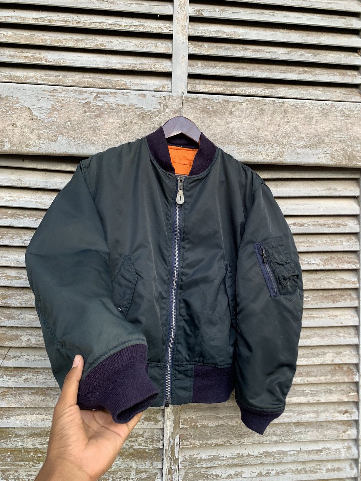 Vintage 👹VINTAGE USAF MA-1 MAN MAN INTERMEDIATE BOMBER JACKET Size US M / EU 48-50 / 2 - 6 Thumbnail