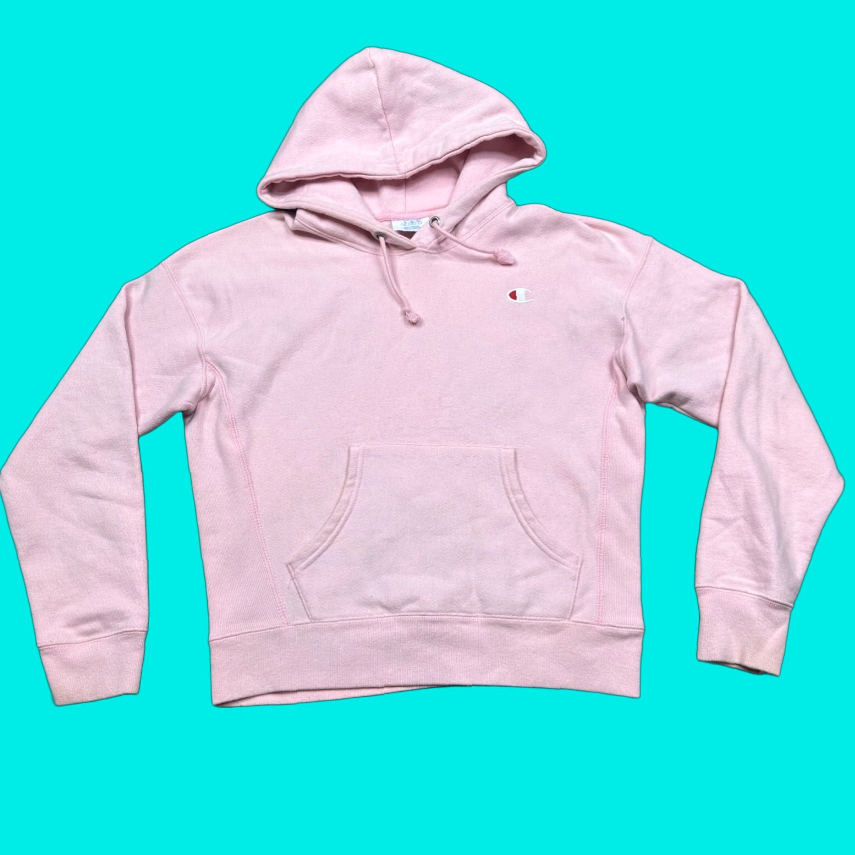 Champion VINTAGE Champion Hoodie Women's Size S Pink Pullover Reversible Fleece Casual Winter Size S / US 4 / IT 40 - 1 Thumbnail