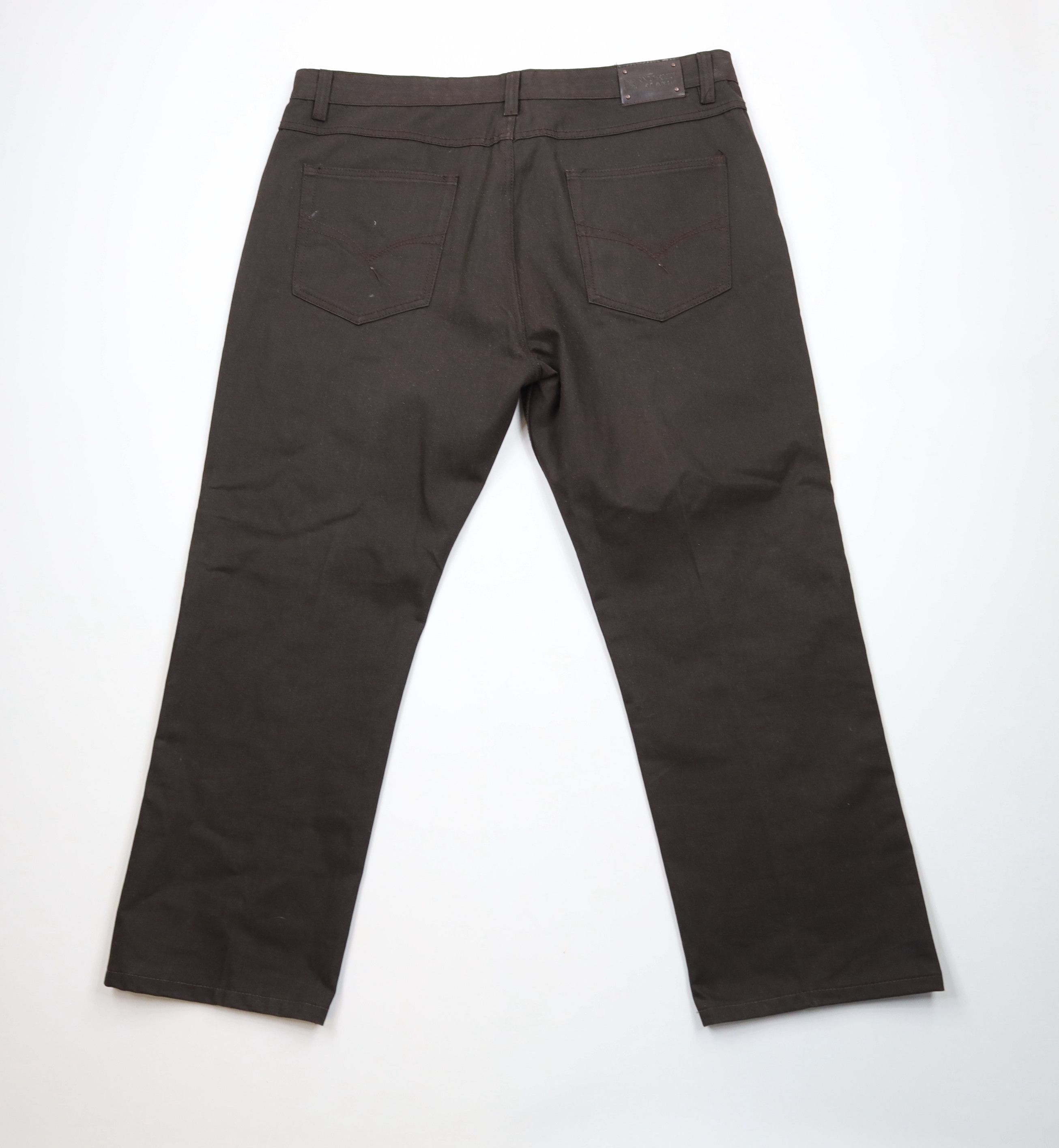 Vintage Vintage 90s Y2K Streetwear Waxed Cotton Baggy Wide Leg Jeans Size US 42 / EU 58 - 10 Thumbnail