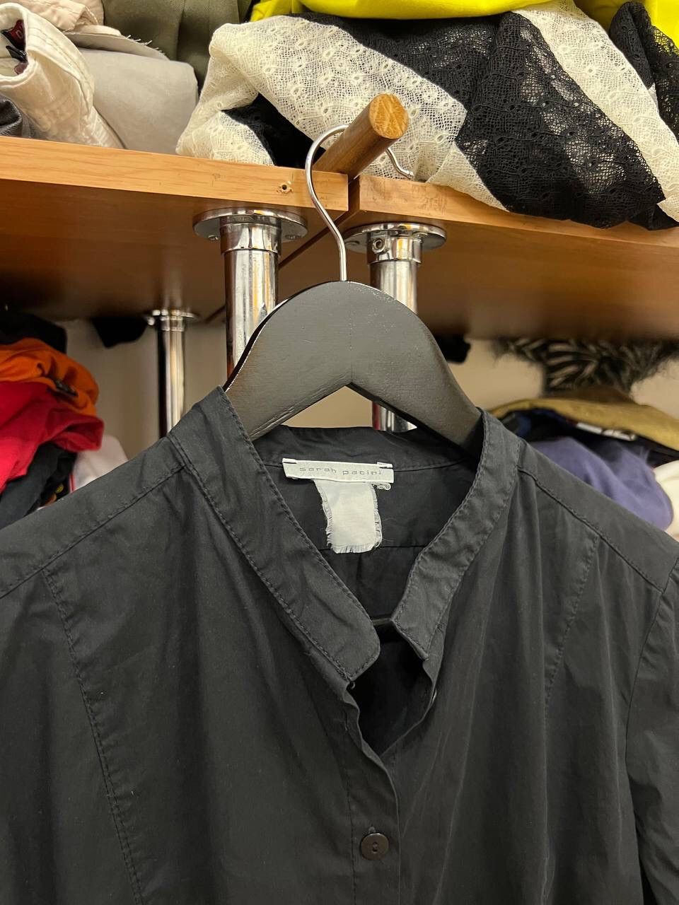 Japanese Brand × Sarah Pacini Sarah Pacini Vintage Luxury Black Basic Shirt Size M / US 6-8 / IT 42-44 - 6 Thumbnail