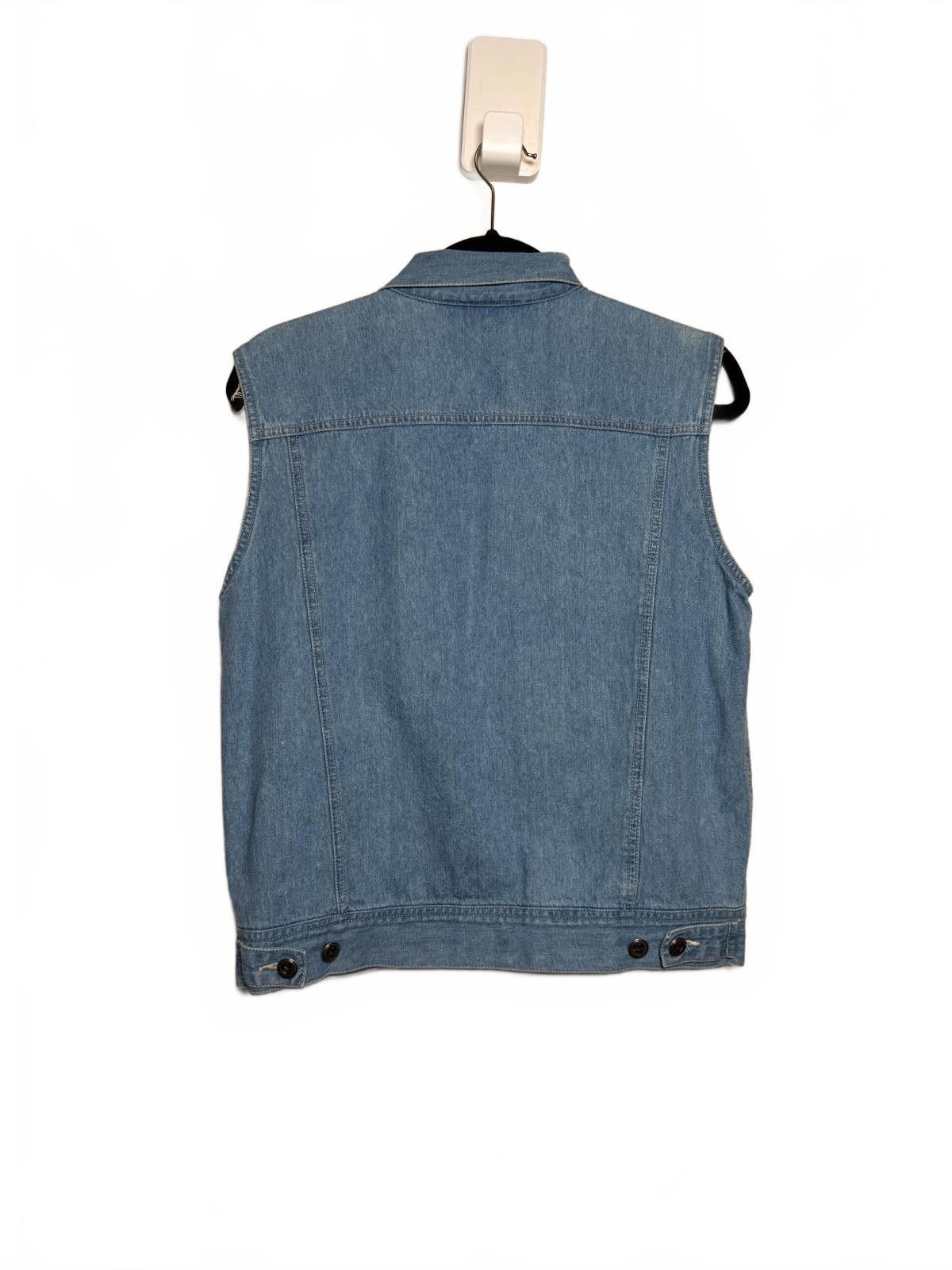 Designer vintage NY 90s Denim Blue Cut off Vest Size L / US 10 / IT 46 - 3 Thumbnail