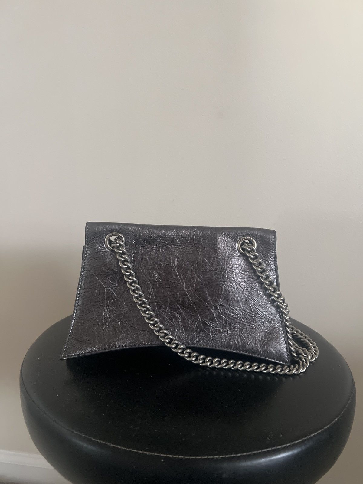 Balenciaga Balenciaga Crush Logo Plaque Chain Shoulder Bag Size ONE SIZE - 3 Thumbnail