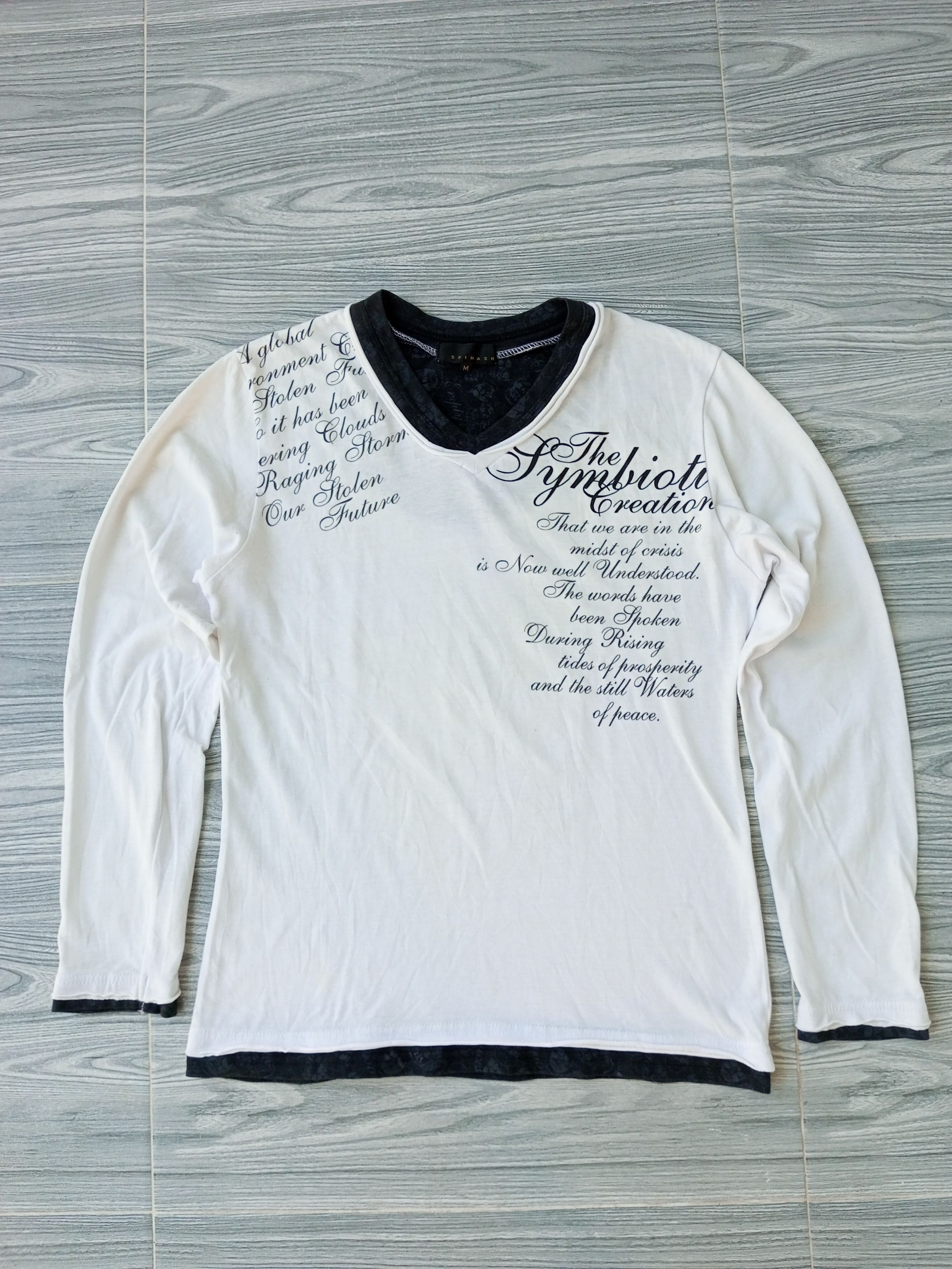 Japanese Brand Japanese Brand Spinash Double Layer Poem T-Shirt Size US M / EU 48-50 / 2 - 1 Thumbnail