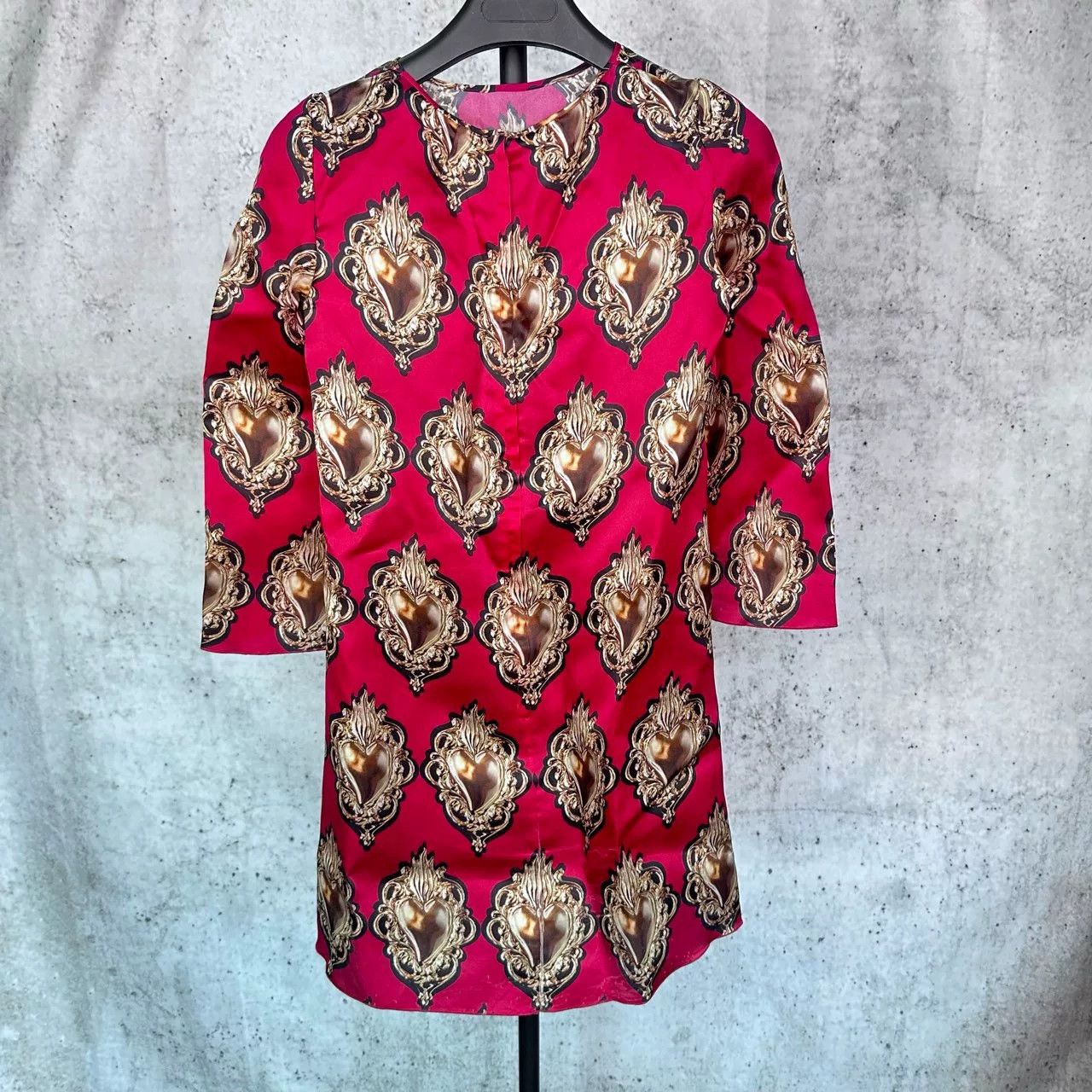Dolce & Gabbana Dolce & Gabbana Runway Red Sacred Heart Dress Size S / US 4 / IT 40 - 1 Thumbnail