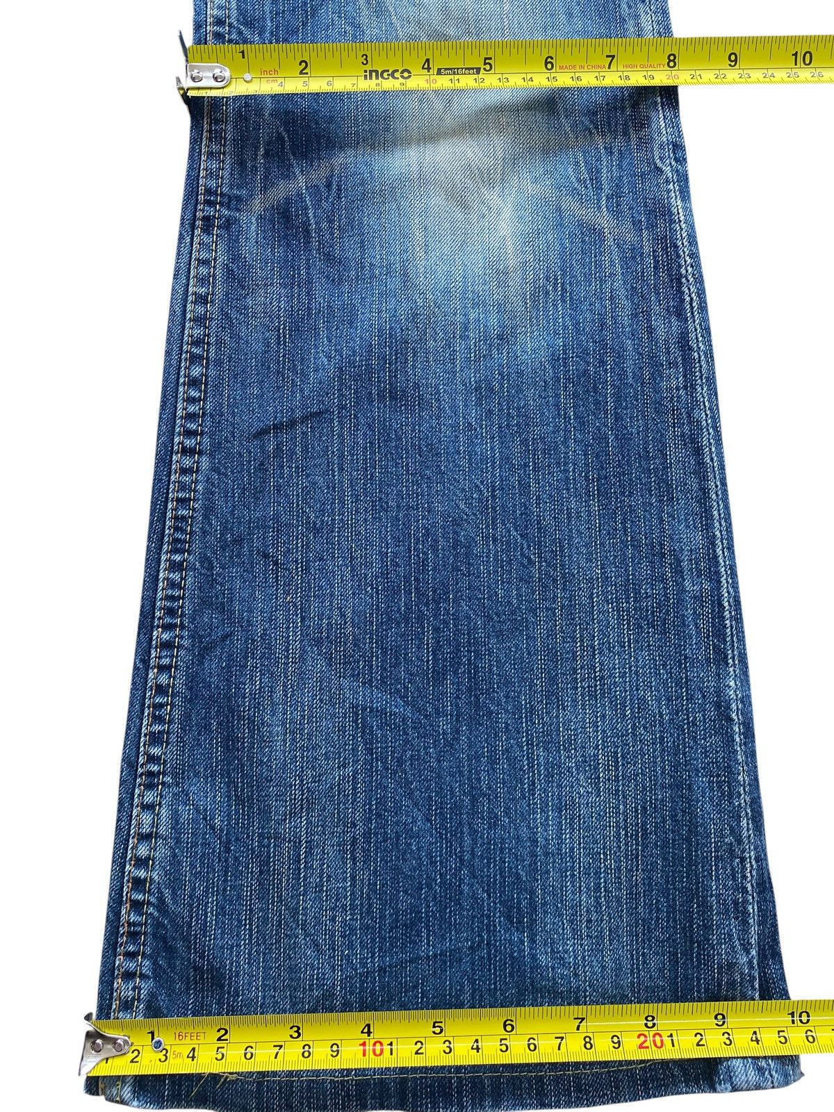 Japanese Brand Brapper Faded Wash Whiskered Style Boot Cut Jeans Size US 28 / EU 44 - 9 Thumbnail