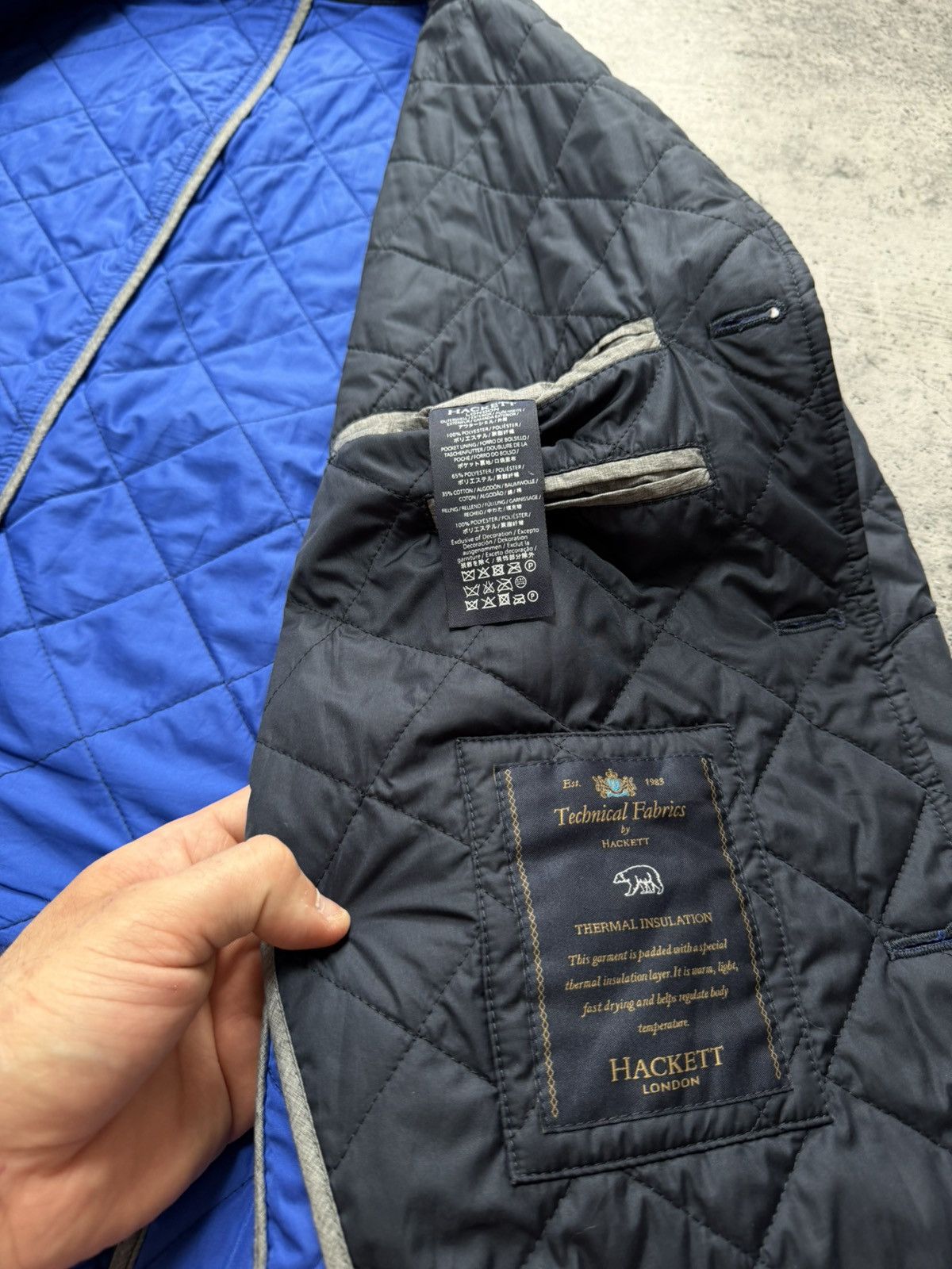Hackett Hackett Quilted Thermal Puffer Classic Blazer Jacket Size US L / EU 52-54 / 3 - 12 Thumbnail