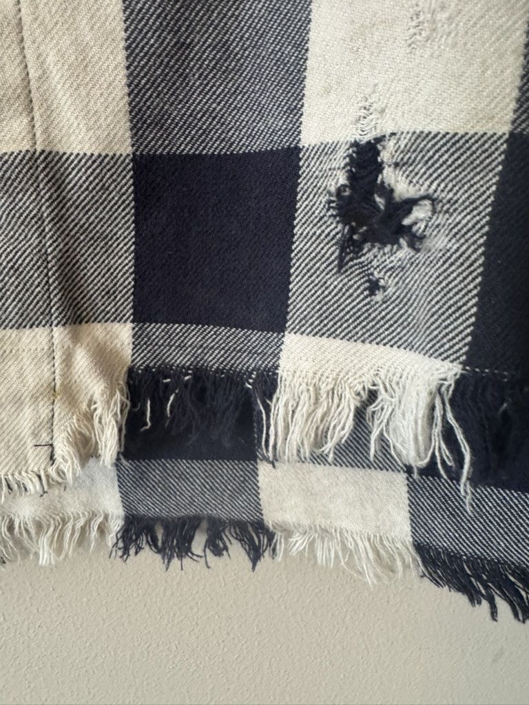 Greg Lauren Beach faded navy/white buffalo check flannel Size US M / EU 48-50 / 2 - 6 Thumbnail
