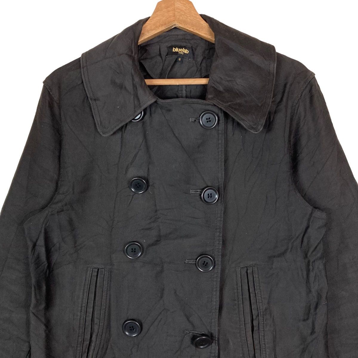 SHIPS Japanese Brand Ships Bluelab Flat Button Pea Coat Jacket Size US M / EU 48-50 / 2 - 2 Thumbnail