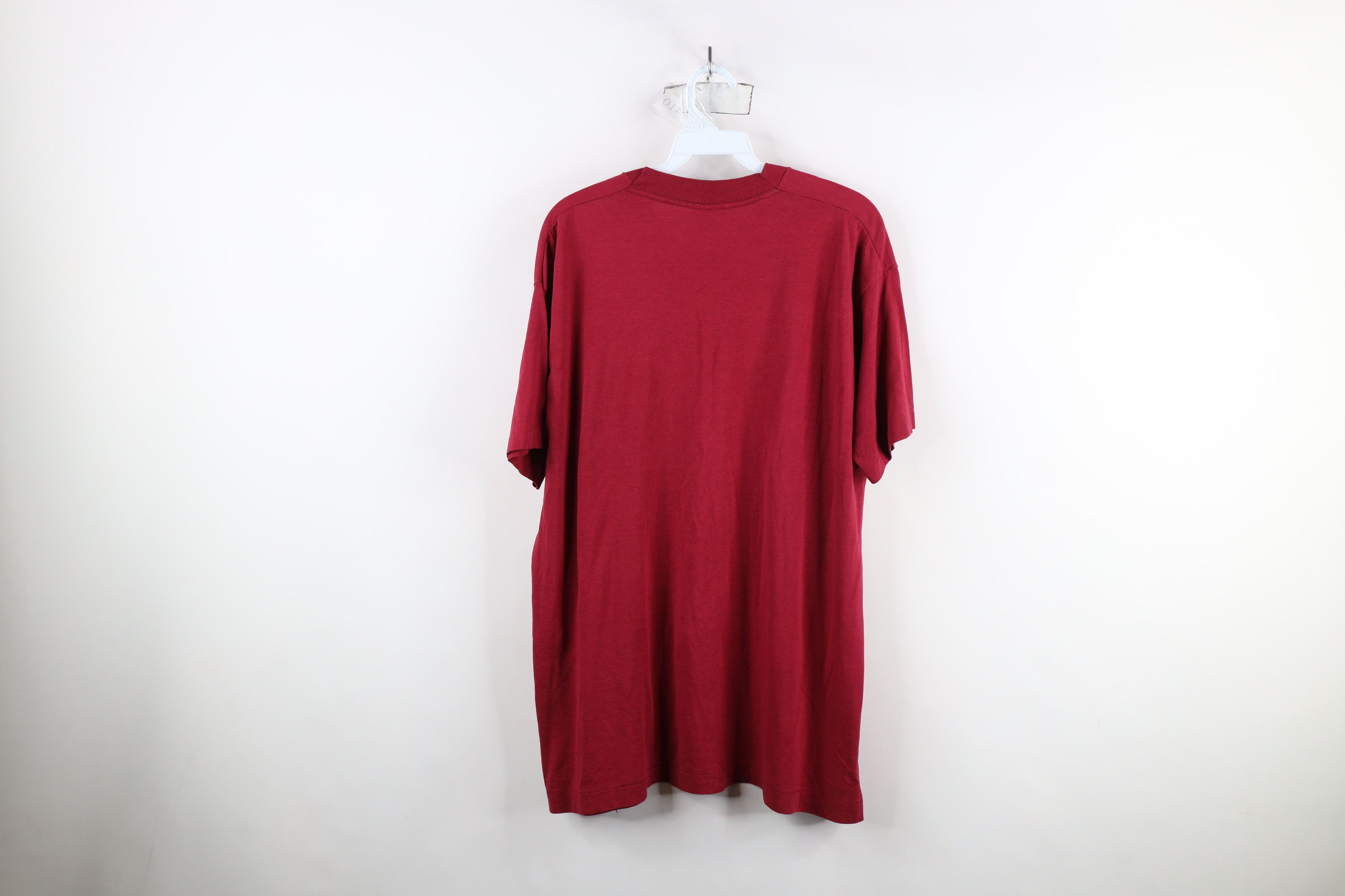 Vintage Vintage 90s Streetwear Short Sleeve Pocket T-Shirt Red USA Size US XXL / EU 58 / 5 - 10 Thumbnail