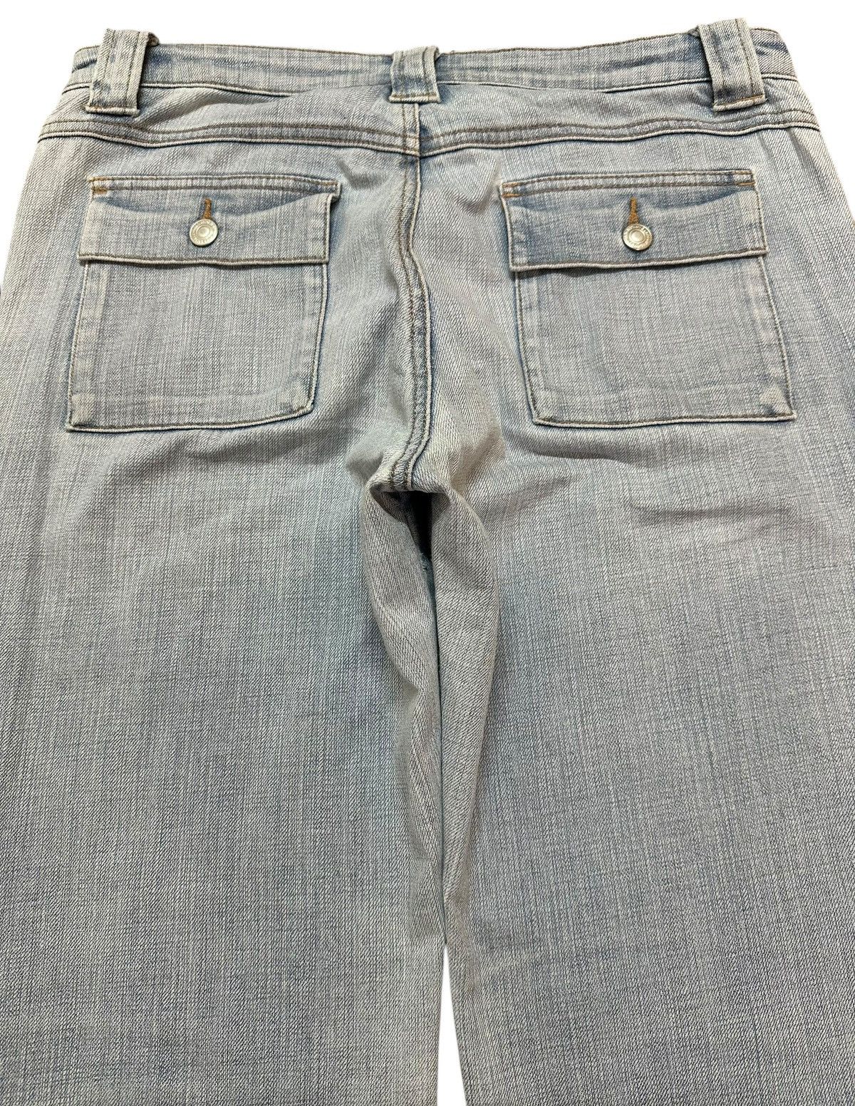 Vintage Japanese Brand Bush Pants Faded Wash Wide Leg Jeans