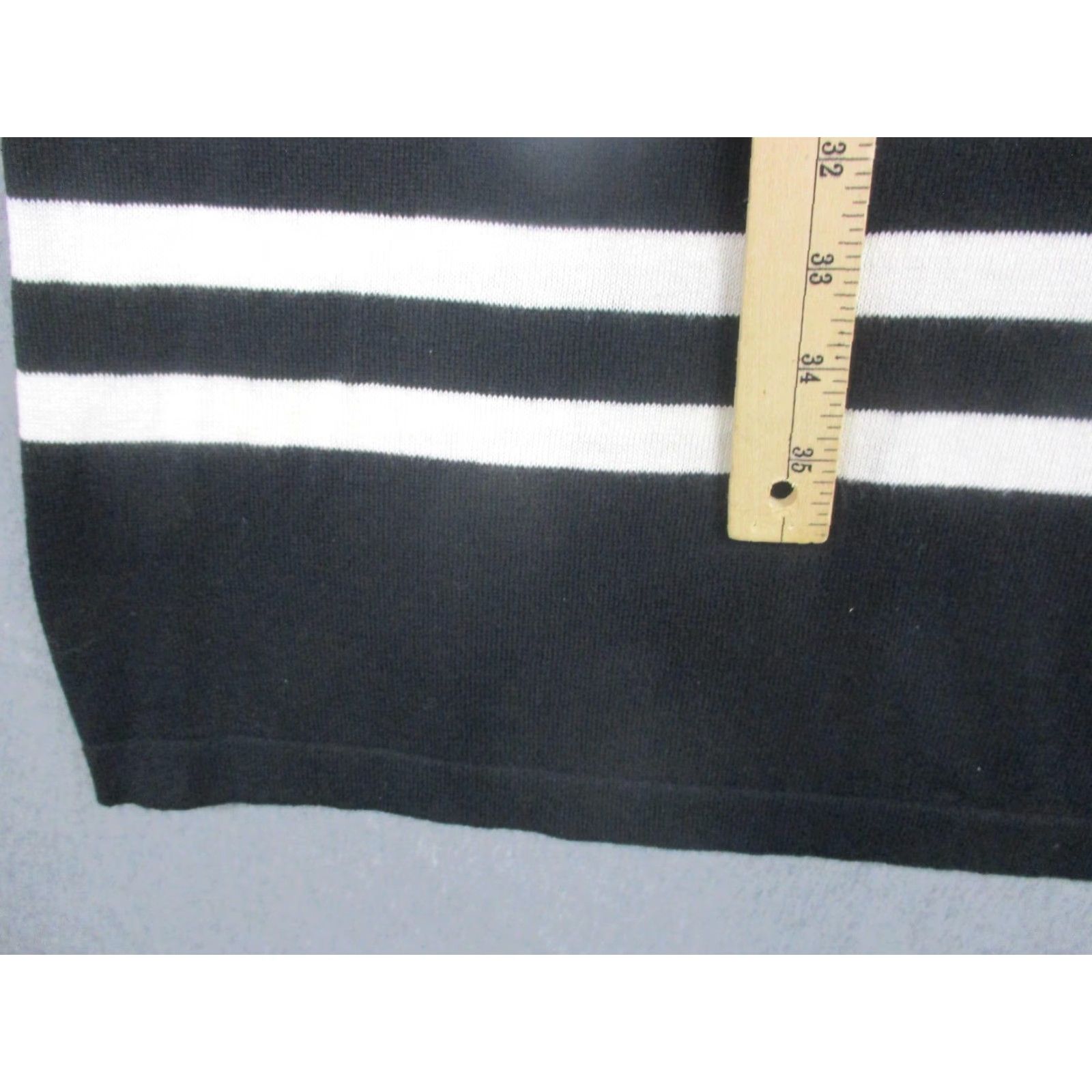 Vintage Hanna Andersson Sweater Dress Womens Medium Black White Stripe Knit Long Sleeve Crew Neck Casual Workwear Seasonal Fall Winter Size M / US 6-8 / IT 42-44 - 4 Thumbnail