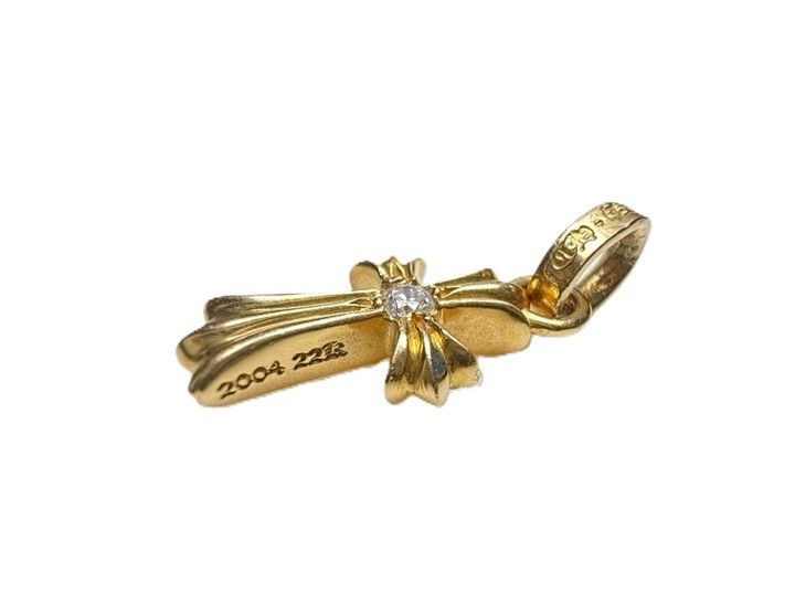 Chrome Hearts 22k Gold Baby Fat Diamond Size ONE SIZE - 4 Thumbnail