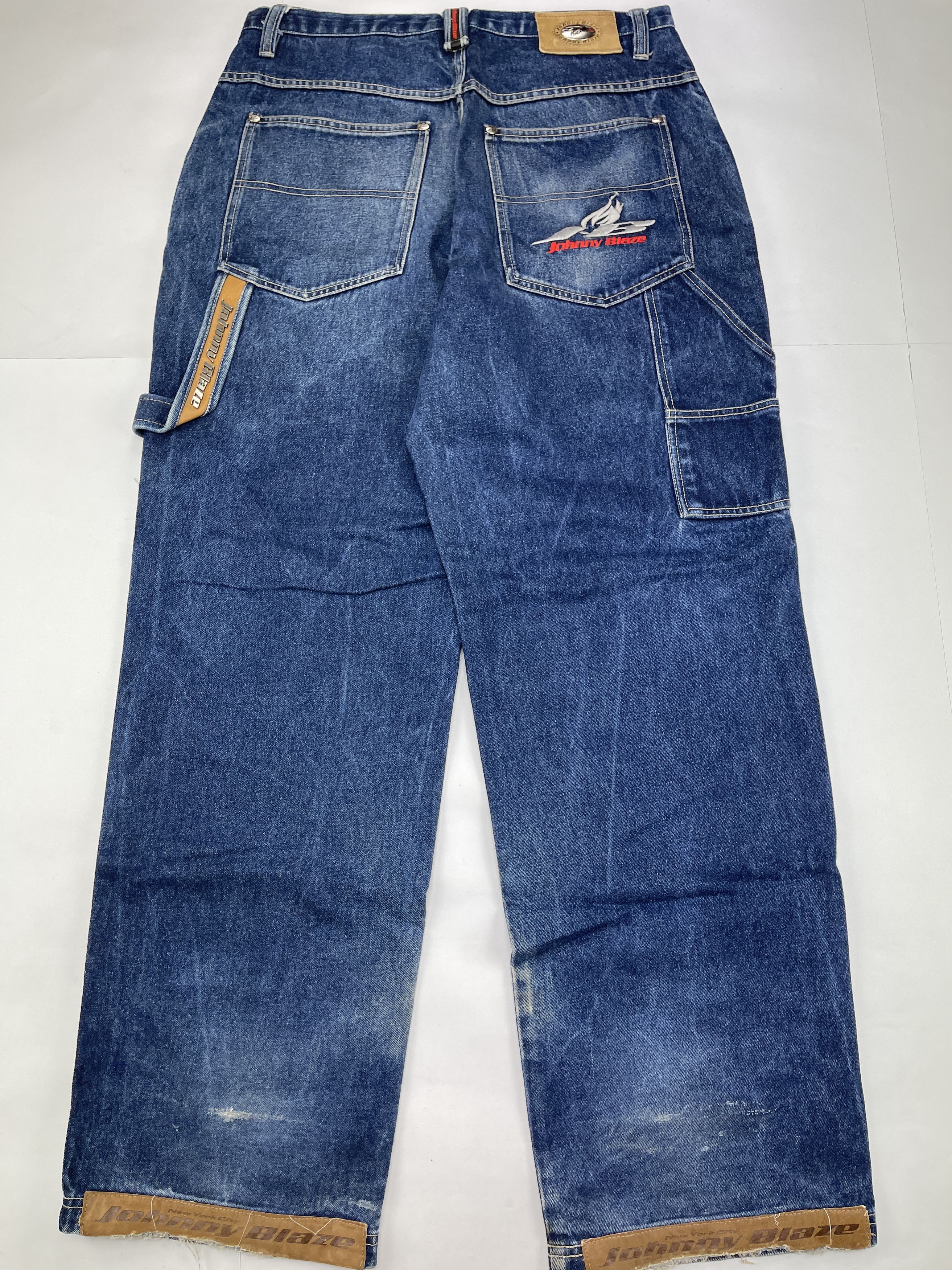 Wu-Tang Clan Johnny Blaze jeans, vintage Wu Wear baggy pants, Wu Tang 34 Size US 34 / EU 50 - 1 Thumbnail