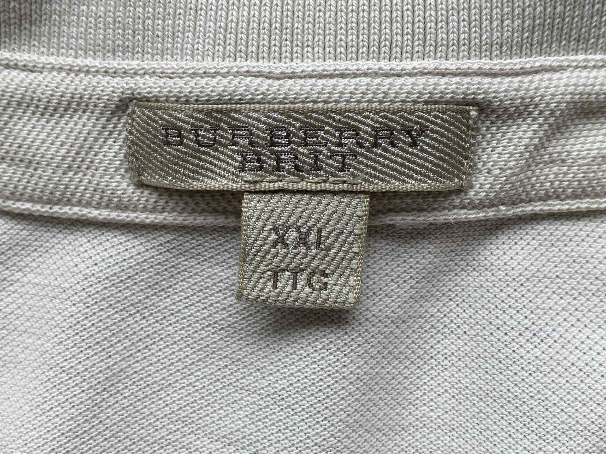 Burberry Burberry Brit Men's Beige Cream Polo Embroidered Nova Check Size US XXL / EU 58 / 5 - 7 Thumbnail