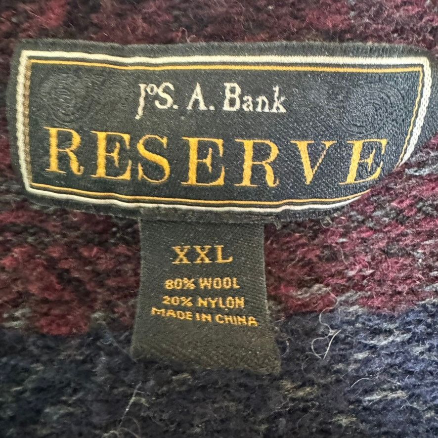 Jos. A. Bank Jos. A. Bank Reserve Fair Isle Wool V-Neck Sweater Men’s XXL Size US XXL / EU 58 / 5 - 5 Thumbnail