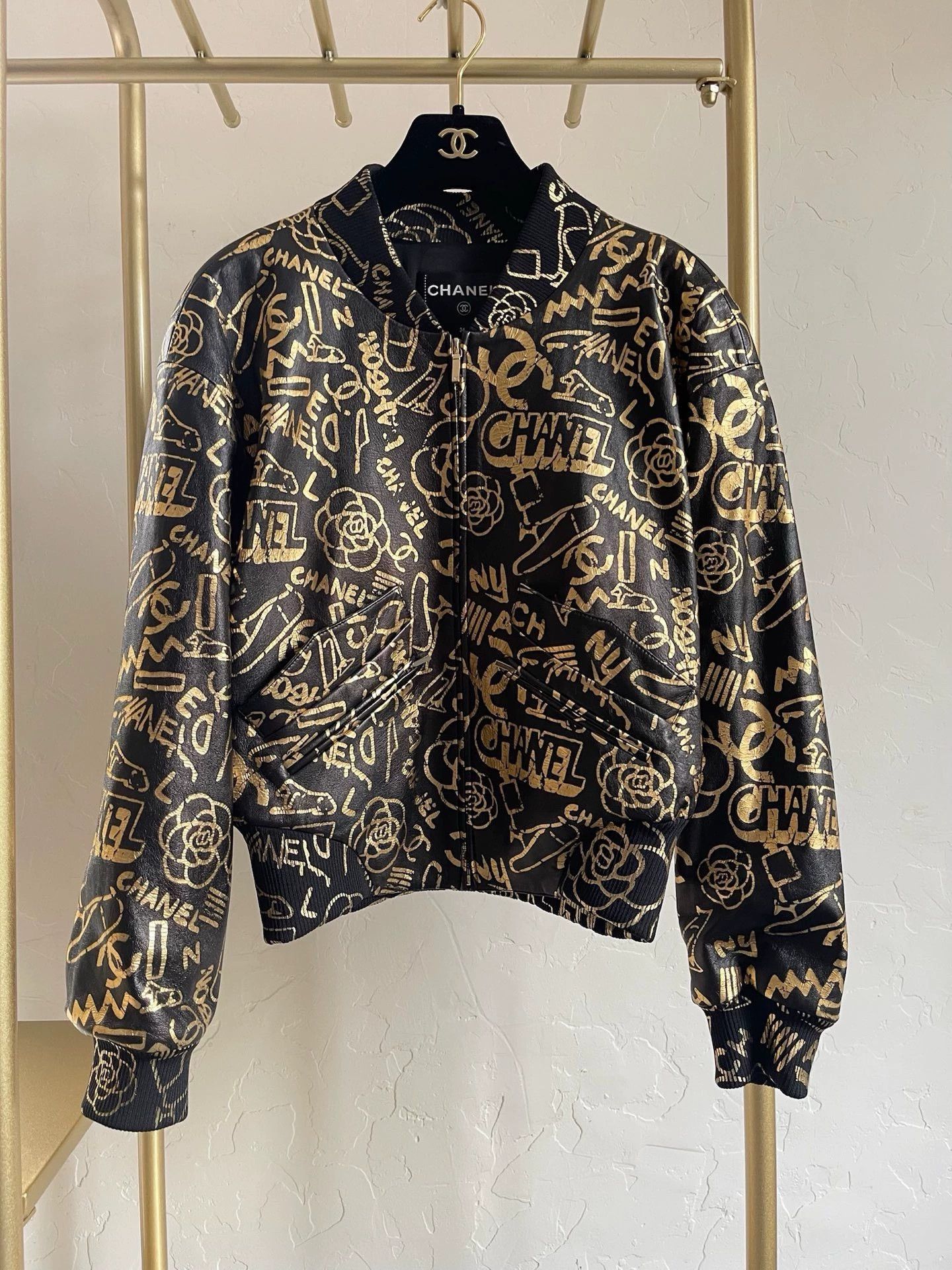 Chanel Chanel Egypt Graffiti Leather Jacket - dmc Size US M / EU 48-50 / 2 - 1 Thumbnail