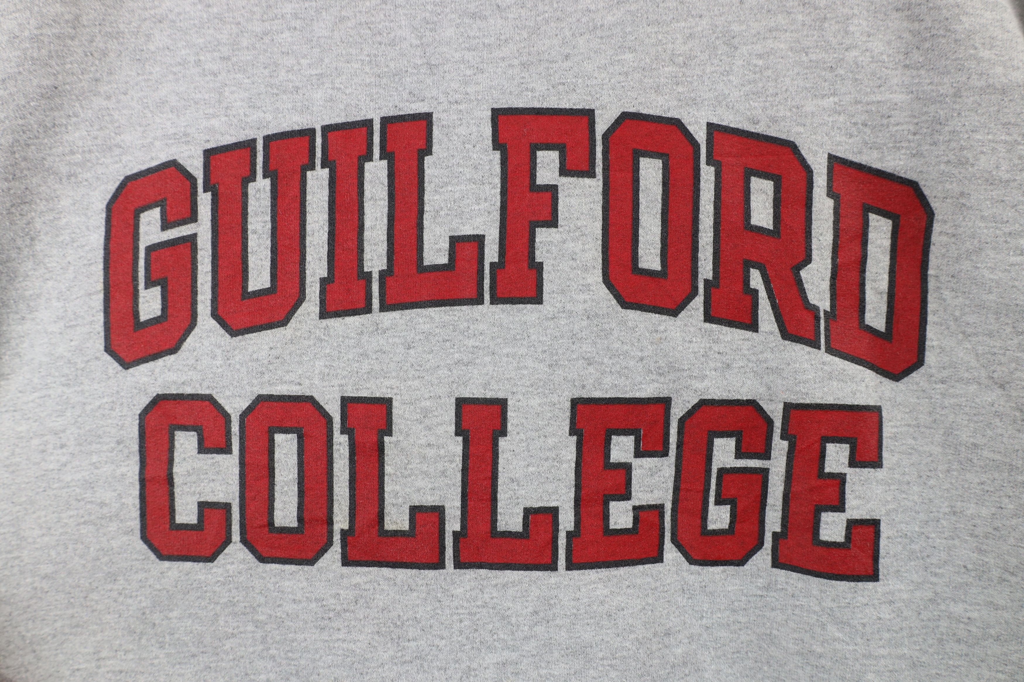 Champion × Vintage Vintage Champion Spell Out Guilford College Sweatshirt Gray Size US L / EU 52-54 / 3 - 5 Thumbnail