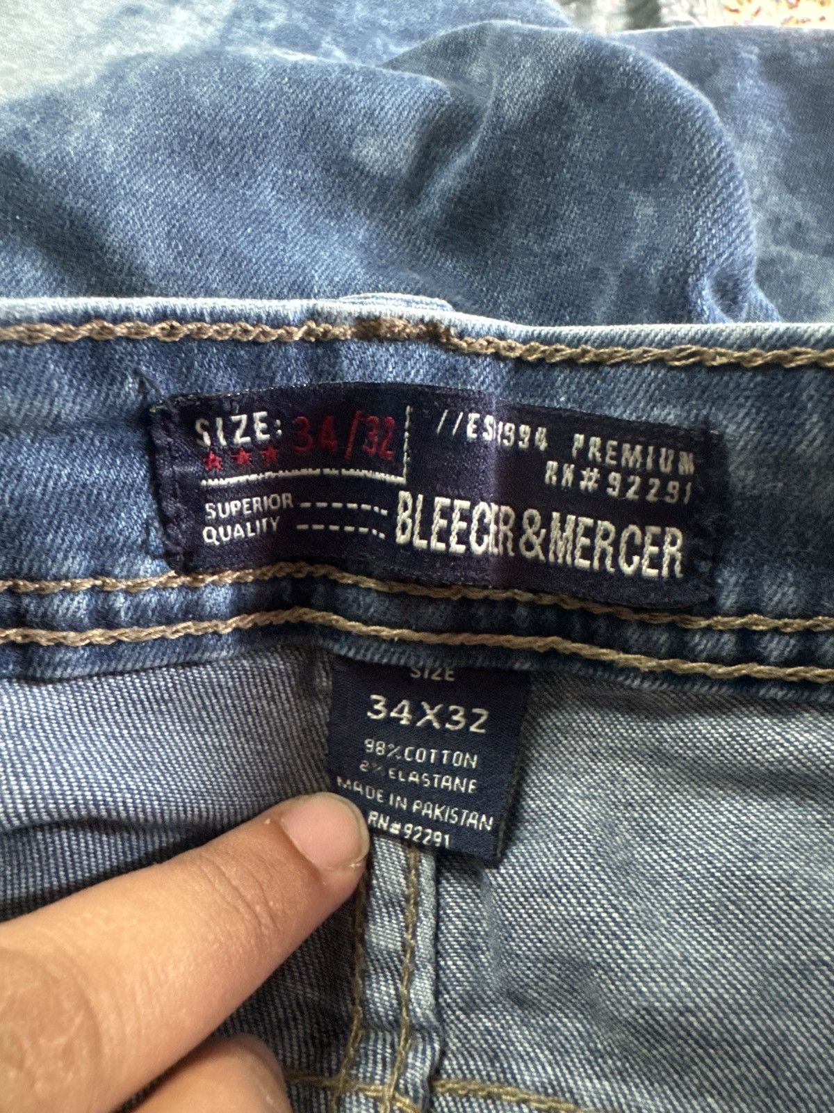 Bleecker&mercer denim faded wash style jeans