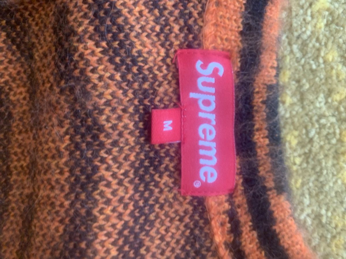 Supreme Supreme brushed mohair tiger stripe cardigan | Grailed