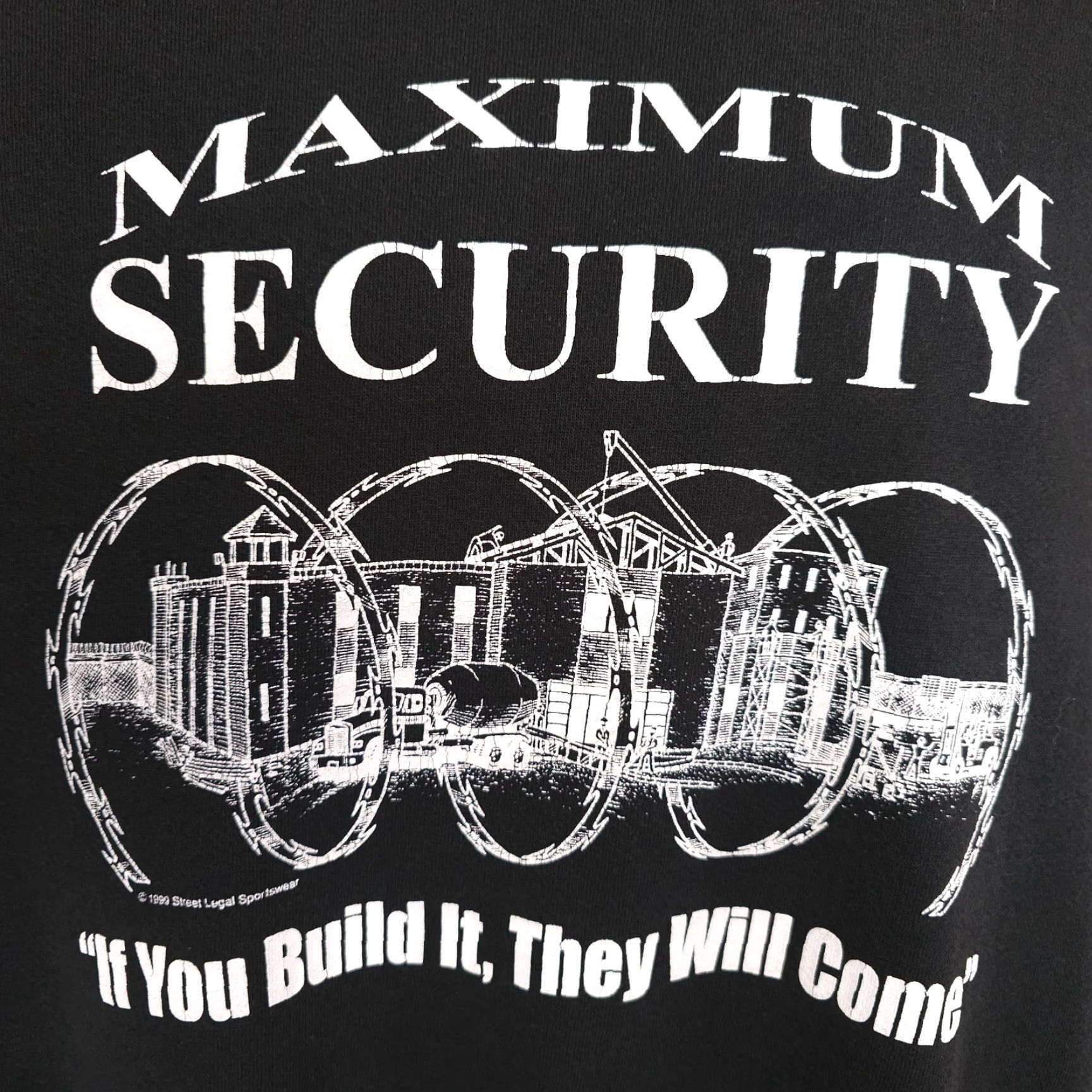 Jerzees VINTAGE Maximum Security Prison Sweatshirt Mens 3XL Black Jerzees Sweatshirt Crew Neck 90s Jail Law Enforcement Made In USA Size US XXL / EU 58 / 5 - 3 Thumbnail