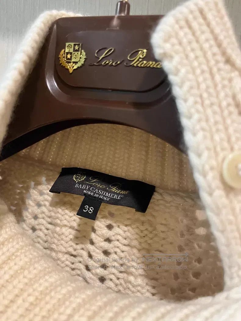 Loro Piana Loro Piana Cable Knit Baby Cashmere Collar Sweater Size XS / US 0-2 / IT 36-38 - 3 Thumbnail