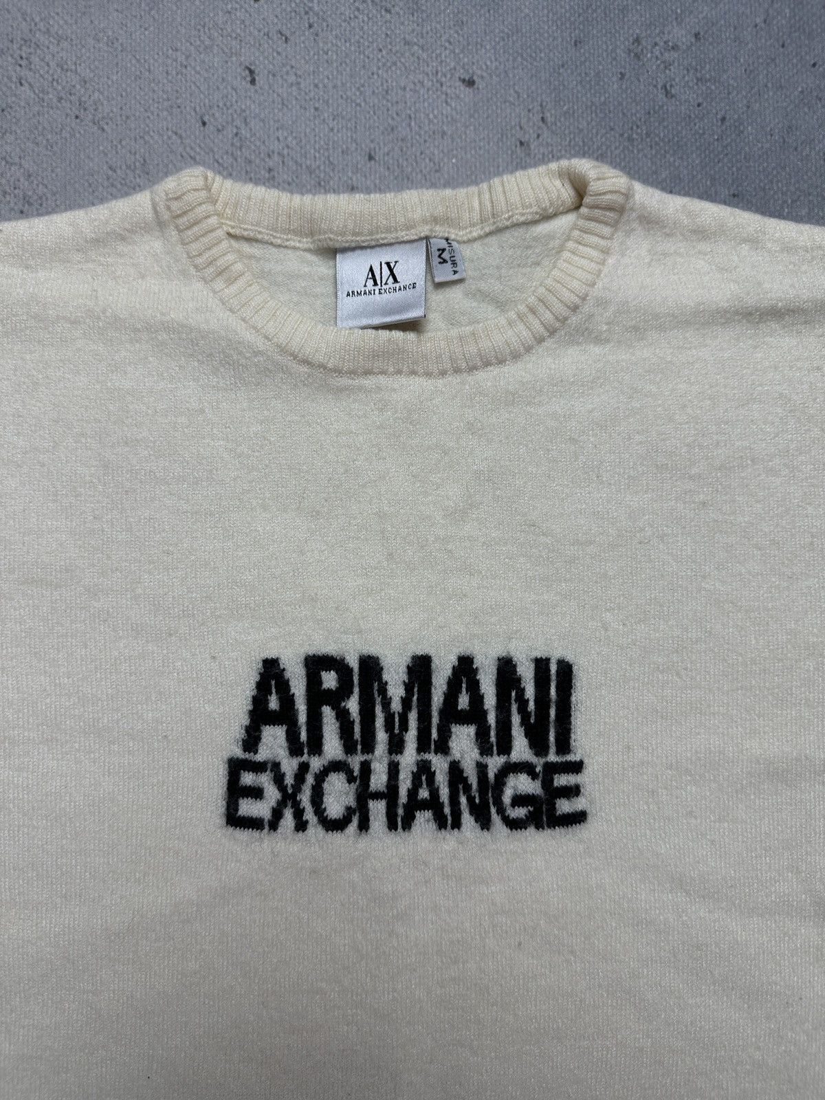 Armani Exchange Armani Exchange Vintage Women Ribbed Wool Italy 90s Sweater Size S / US 4 / IT 40 - 1 Thumbnail