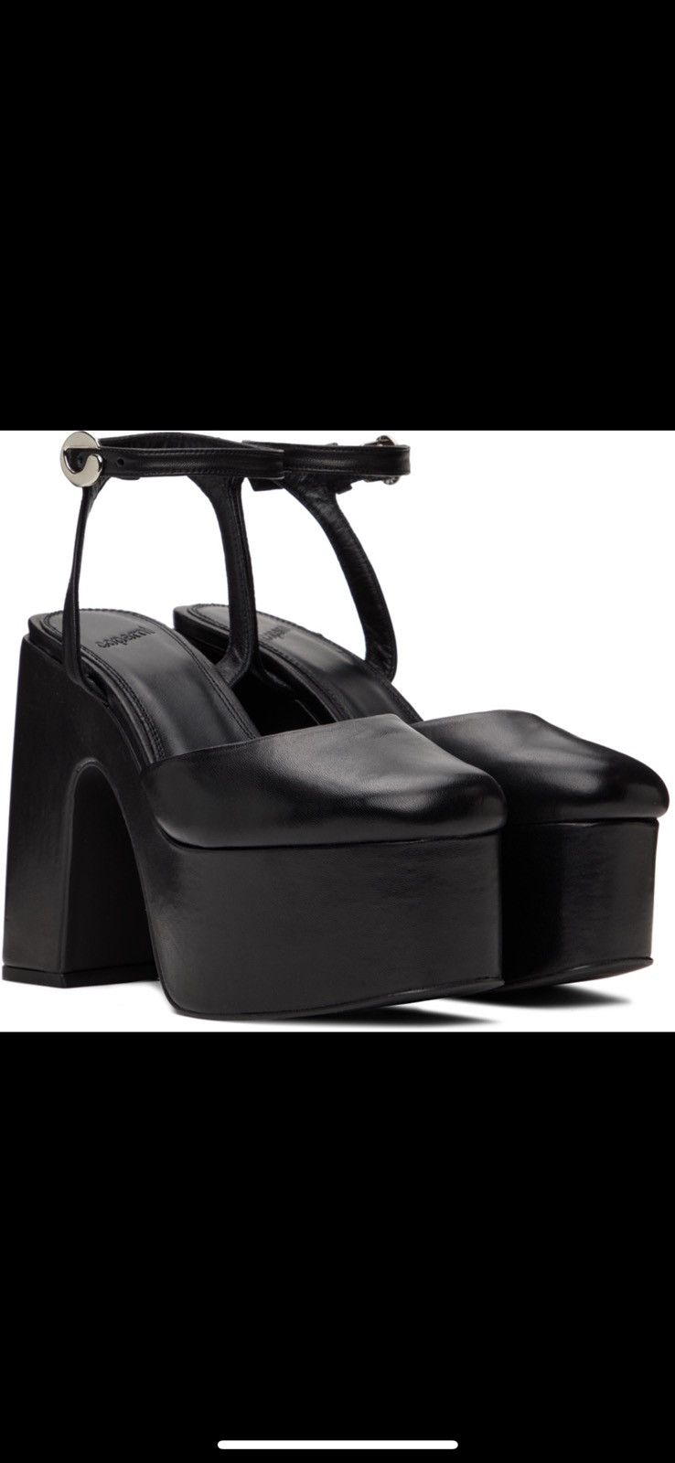 image of Coperni Black Bridge Heel Shoes, Women's (Size 9)