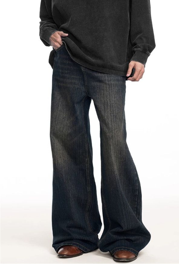 Japanese Brand Men's American Retro Straight Leg Loose Wide Leg Jeans Size US 32 / EU 48 - 1 Thumbnail