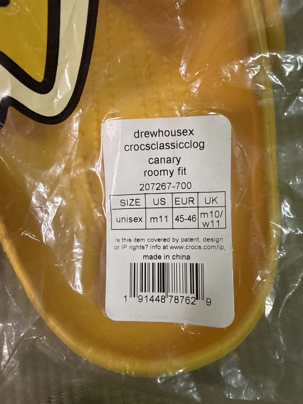 Drew House New Drew House Crocs 11 Yellow Missing Jibbitz Size US 11 / EU 44 - 9 Thumbnail
