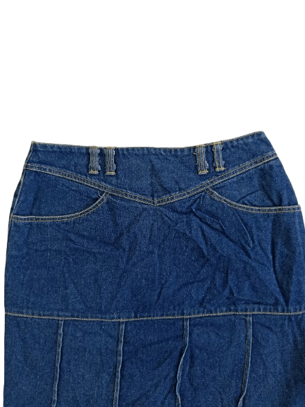 Japanese Brand Vintage Take Pleasure Denim Mini Skirts Japanese Brand Size 30" / US 8 / IT 44 - 4 Thumbnail
