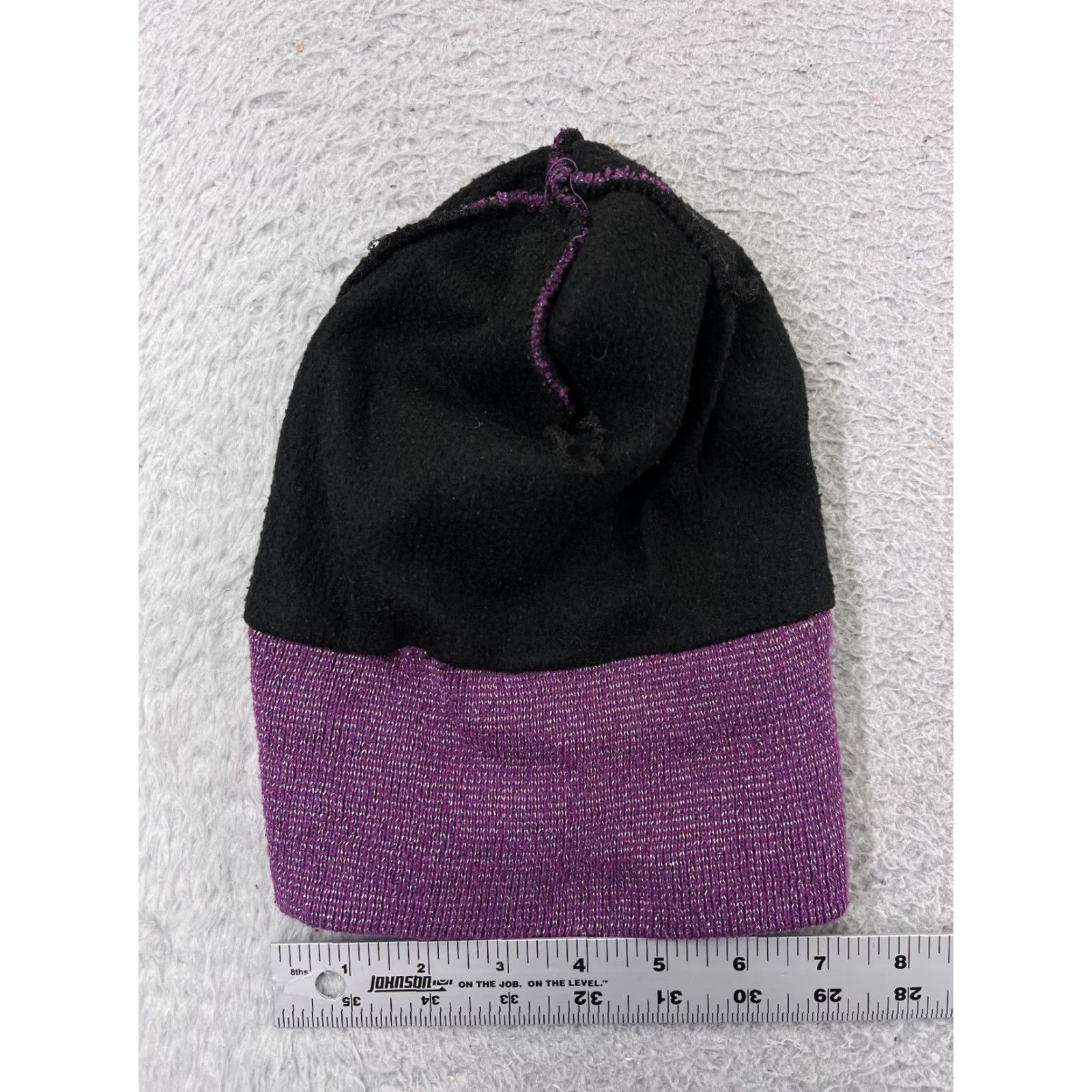 Vintage Beanie Womens One Size Heather Purple Knit Lined Acrylic Polyester Ski Size ONE SIZE - 4 Thumbnail