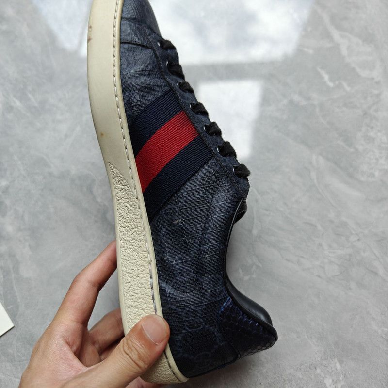 Gucci Gucci Ace Canvas Low-Top Sneakers for Men - Size US 7 / EU 40 - 6 Thumbnail