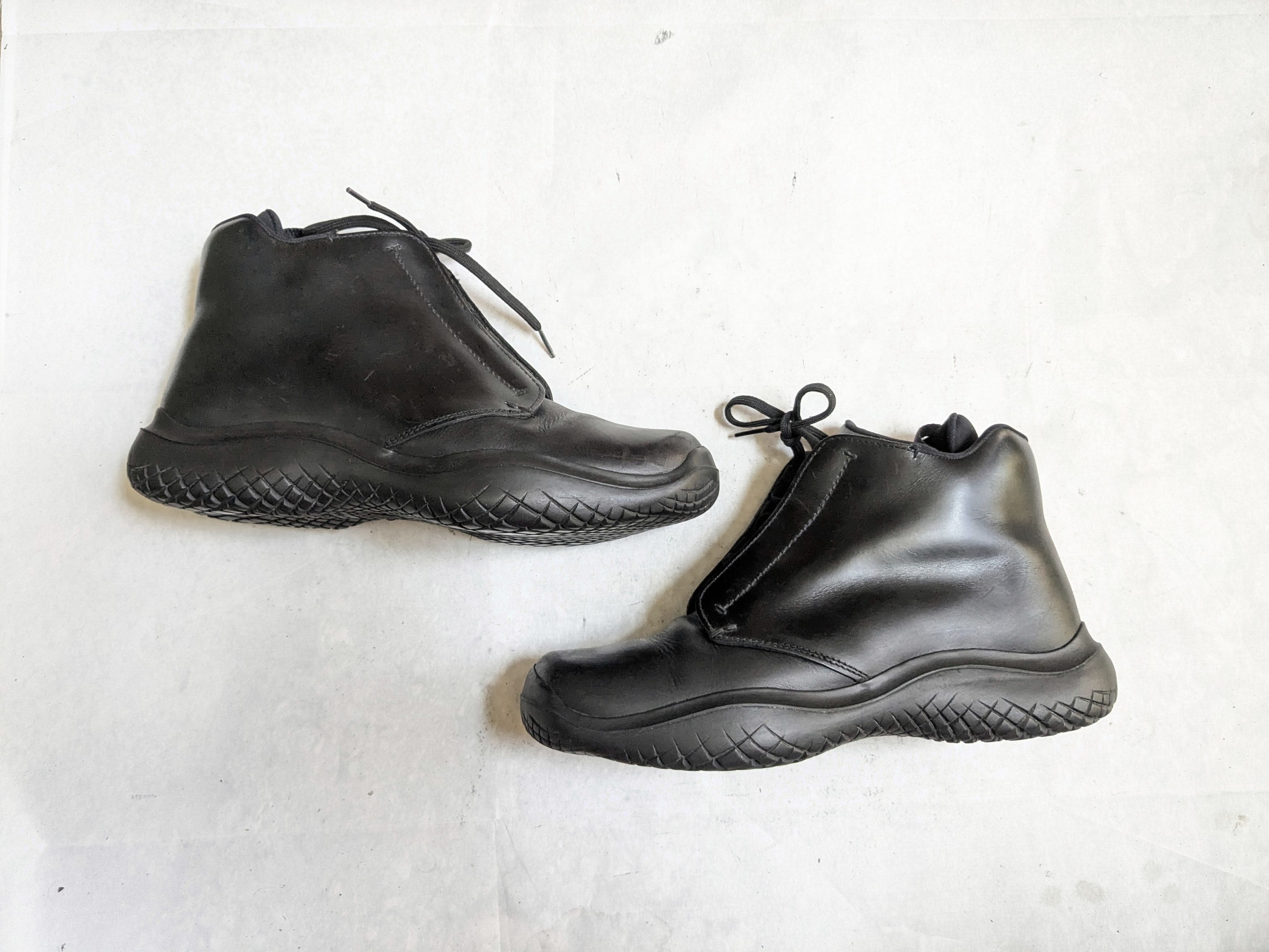 Prada Prada Boots Black Leather 10 High Tops Vibram Y2K Size US 10 / EU 43 - 1 Thumbnail