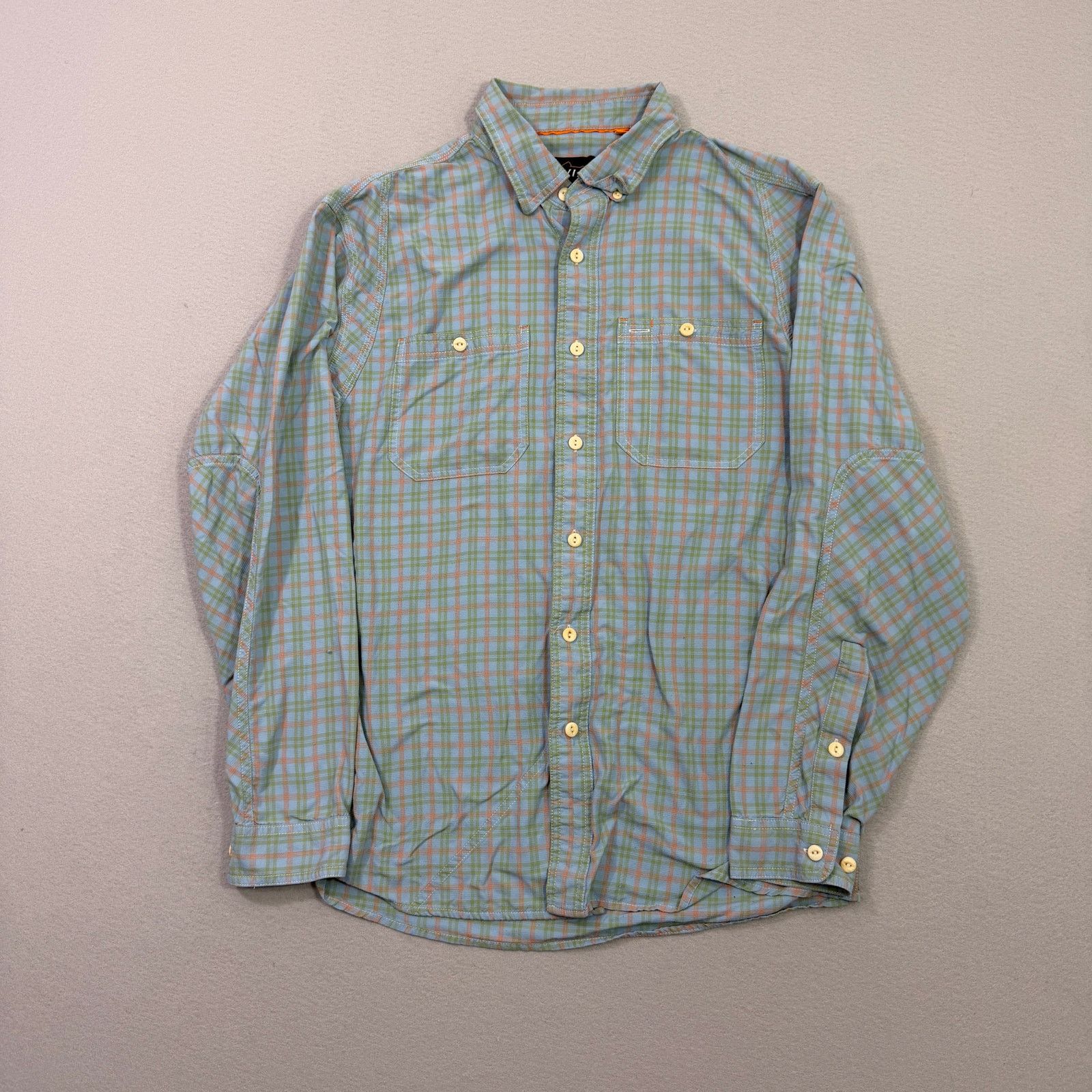 Orvis Orvis Button Down Shirt Men's Large Blue Green Orange Plaid Size US L / EU 52-54 / 3 - 1 Thumbnail