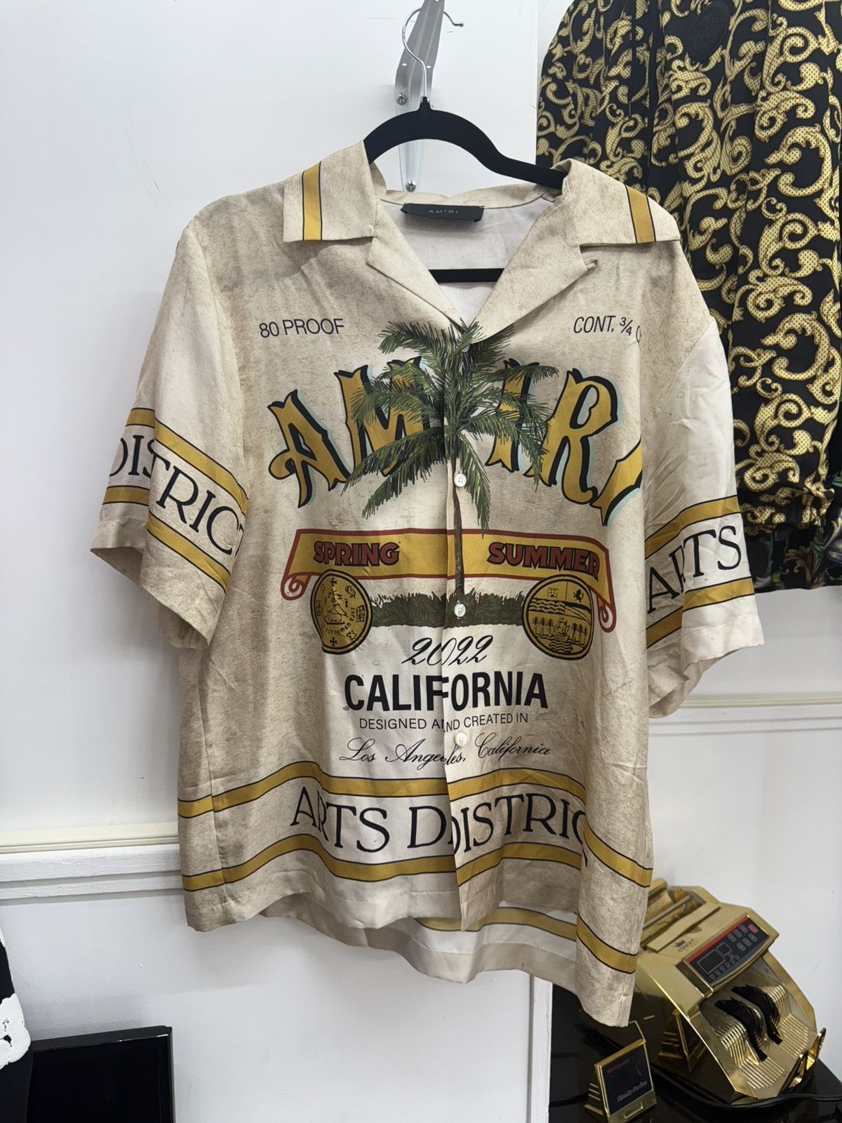 Amiri Short Sleeve Beverly Hills Hawaiian Shirt Authentic