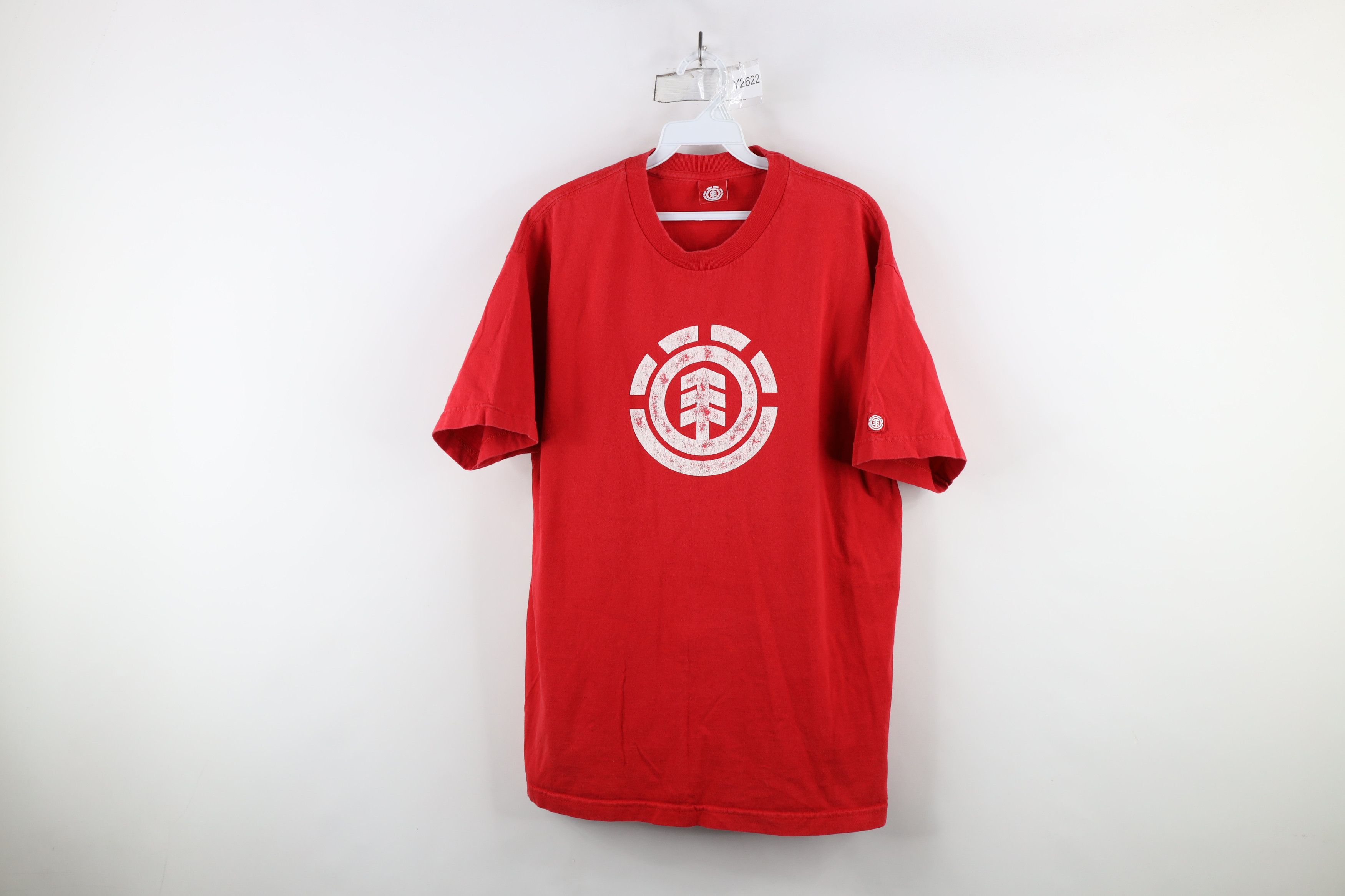 Element × Vintage Vintage 90s Y2K Element Skateboards T-Shirt Red Cotton Size US L / EU 52-54 / 3 - 1 Thumbnail
