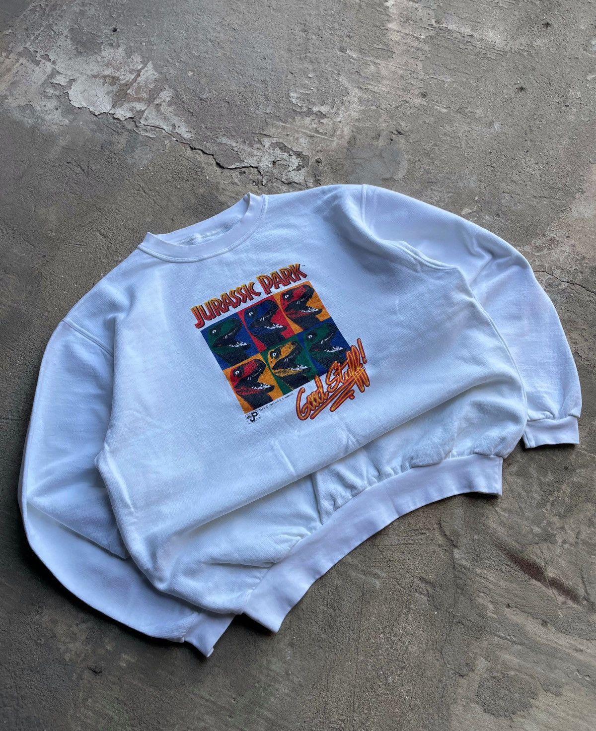 Universal Studios × Vintage Vintage Boxy Jurassic Park LSD Good Stuff Sweatshirt 1993 Size US M / EU 48-50 / 2 - 2 Thumbnail
