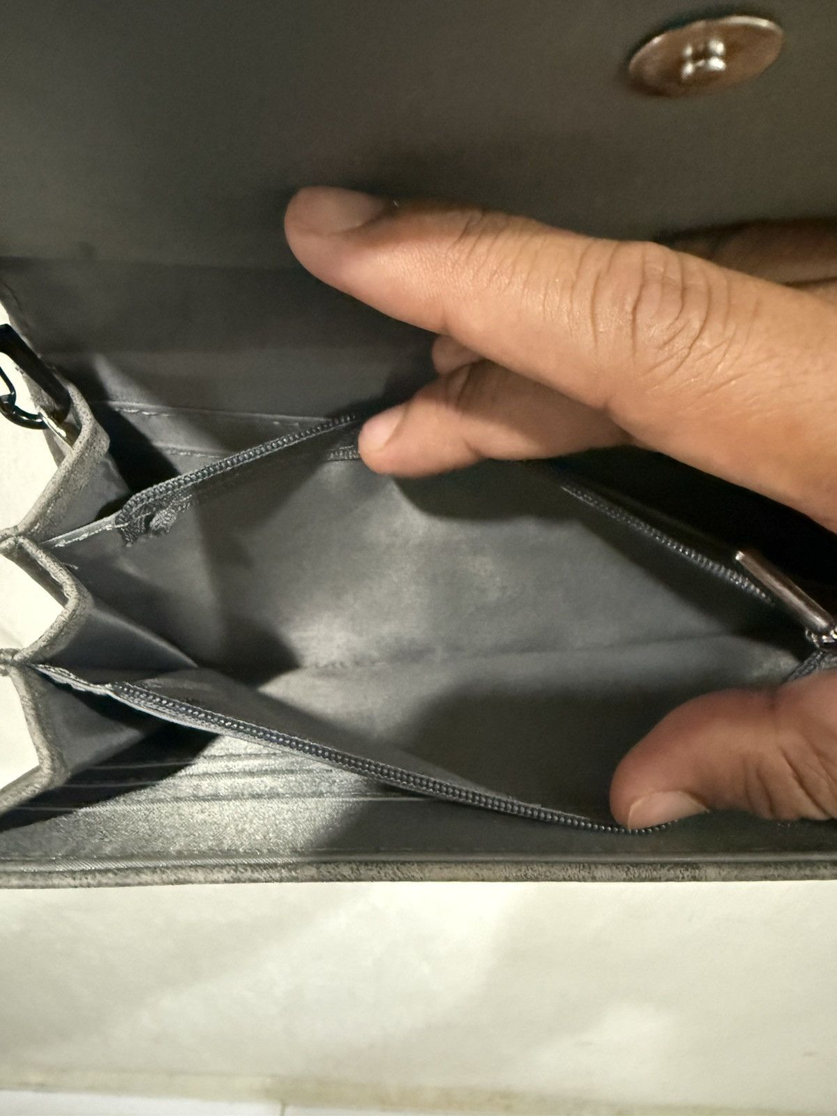 Y's VTG Y’s Yohji Grey Suede Wallet+Sling Bag Size ONE SIZE - 9 Thumbnail