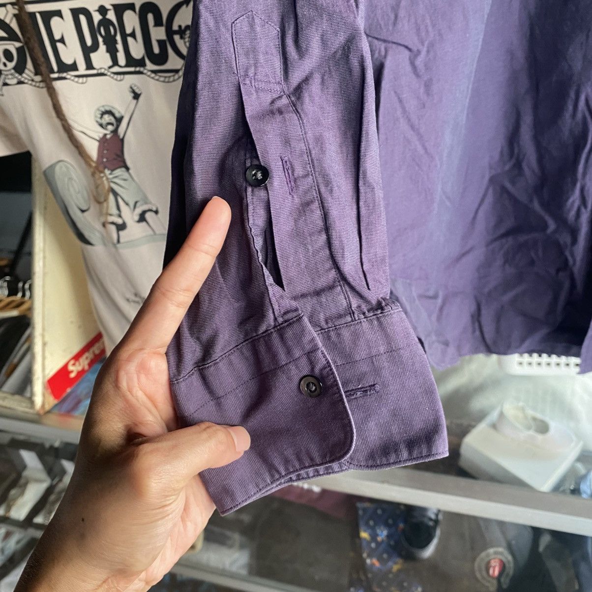 Tete Homme Tete homme by yohji yamamoto Vintage Purple Shirt - Size LL Size US XL / EU 56 / 4 - 5 Thumbnail