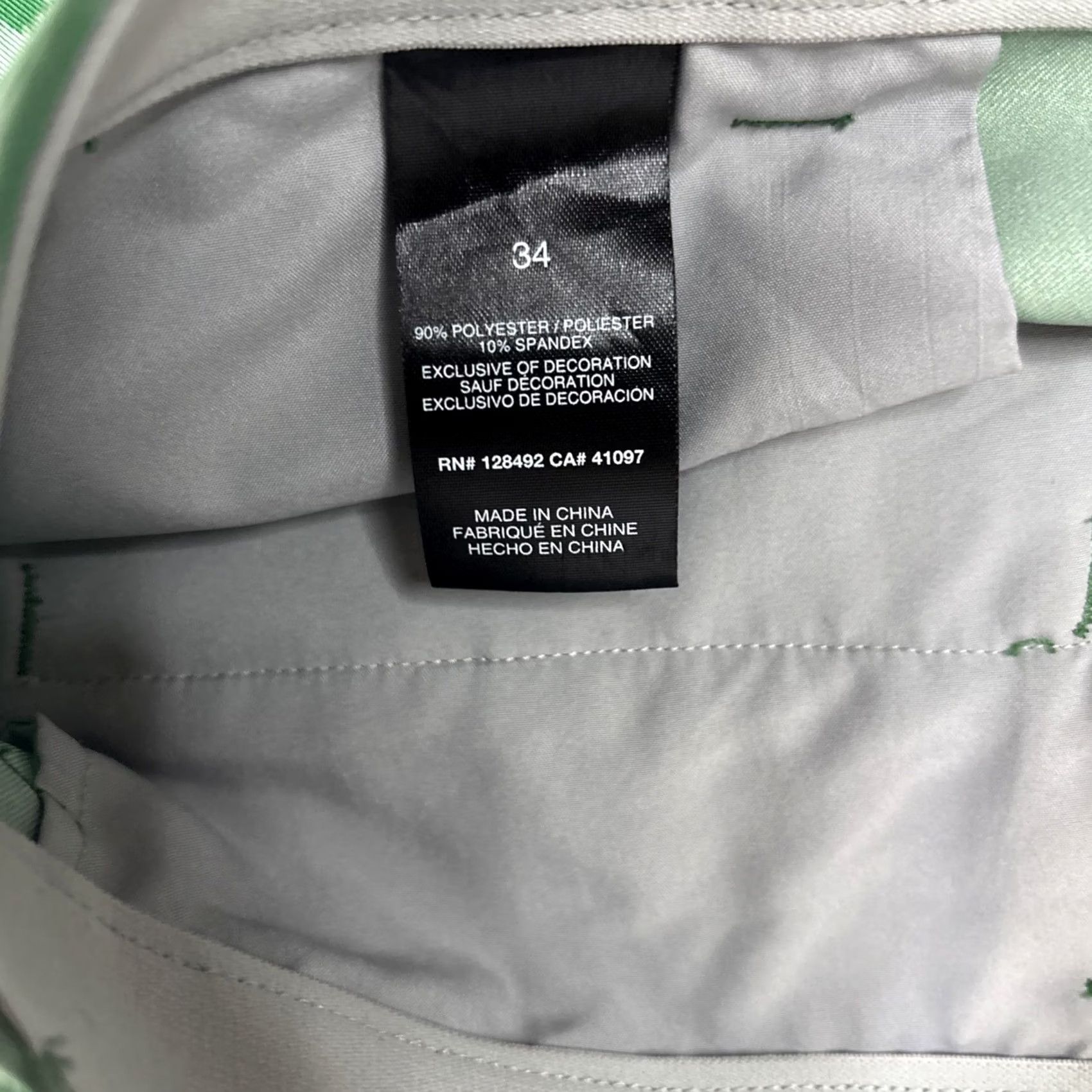 Vintage Greg Norman ML75 Microlux Golf Shorts Mens 34 Green Camouflage Stretch Wicking Size US 34 / EU 50 - 3 Thumbnail