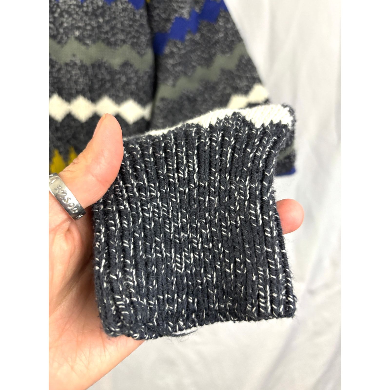 Liz Claiborne Vtg Claiborne Men’s Medium Geometric Crewneck Sweater Size US M / EU 48-50 / 2 - 4 Thumbnail
